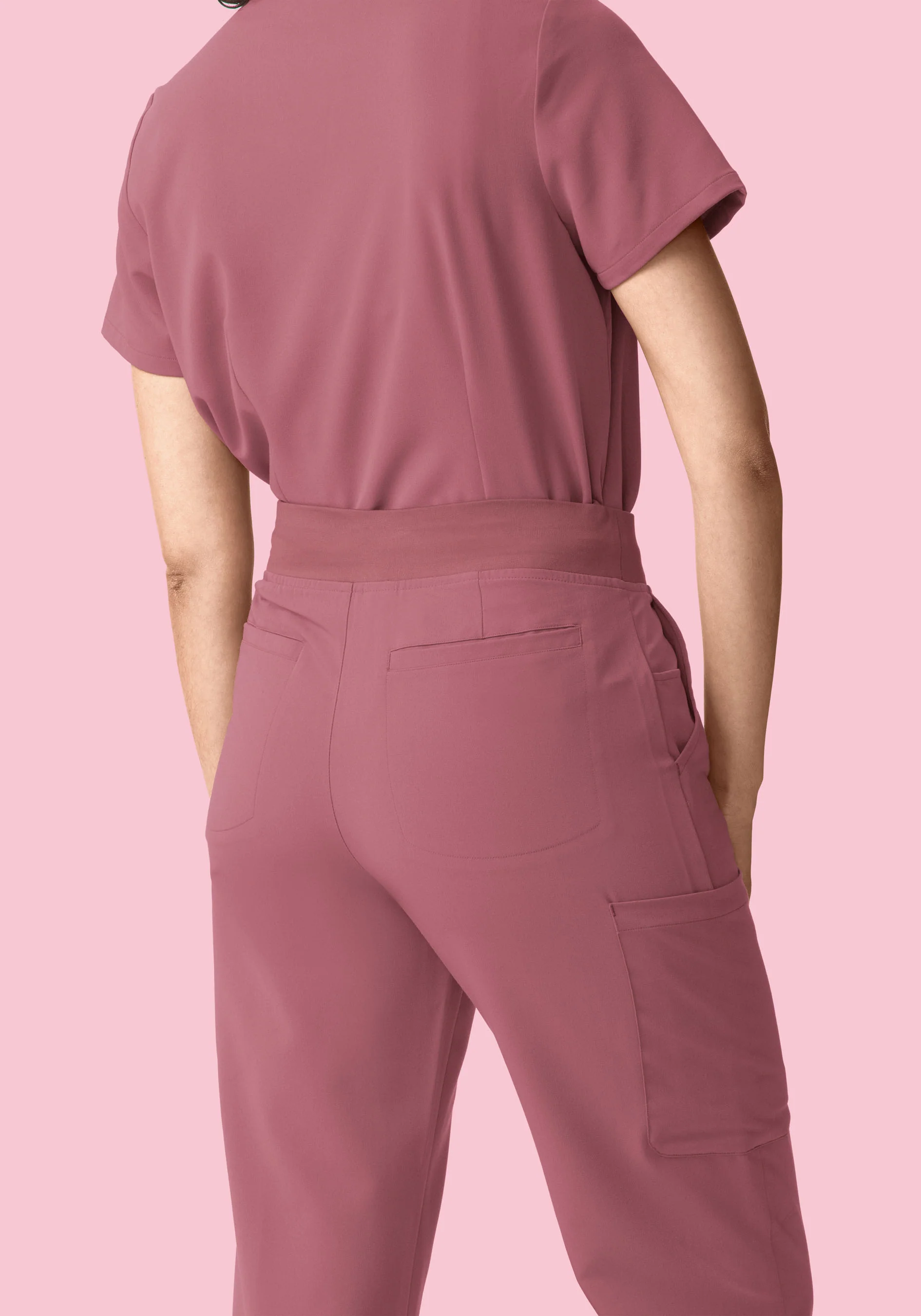 11 Pocket High Waisted Cargos Mauve - Image 4