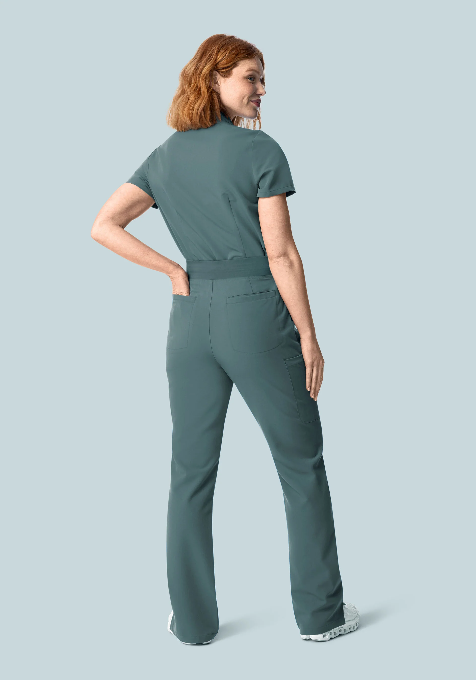11 Pocket High Waisted Cargos Stormy Sky - Image 4