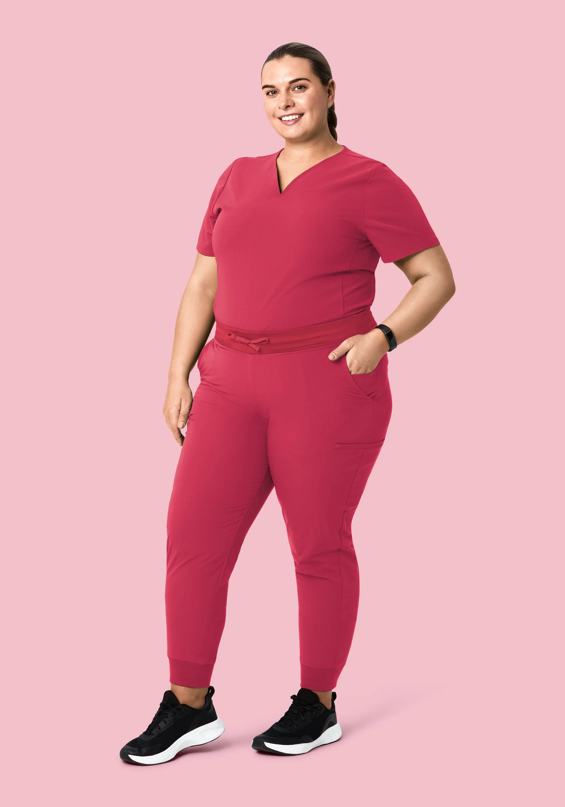 11 Pocket Joggers Deep Rose - Image 6