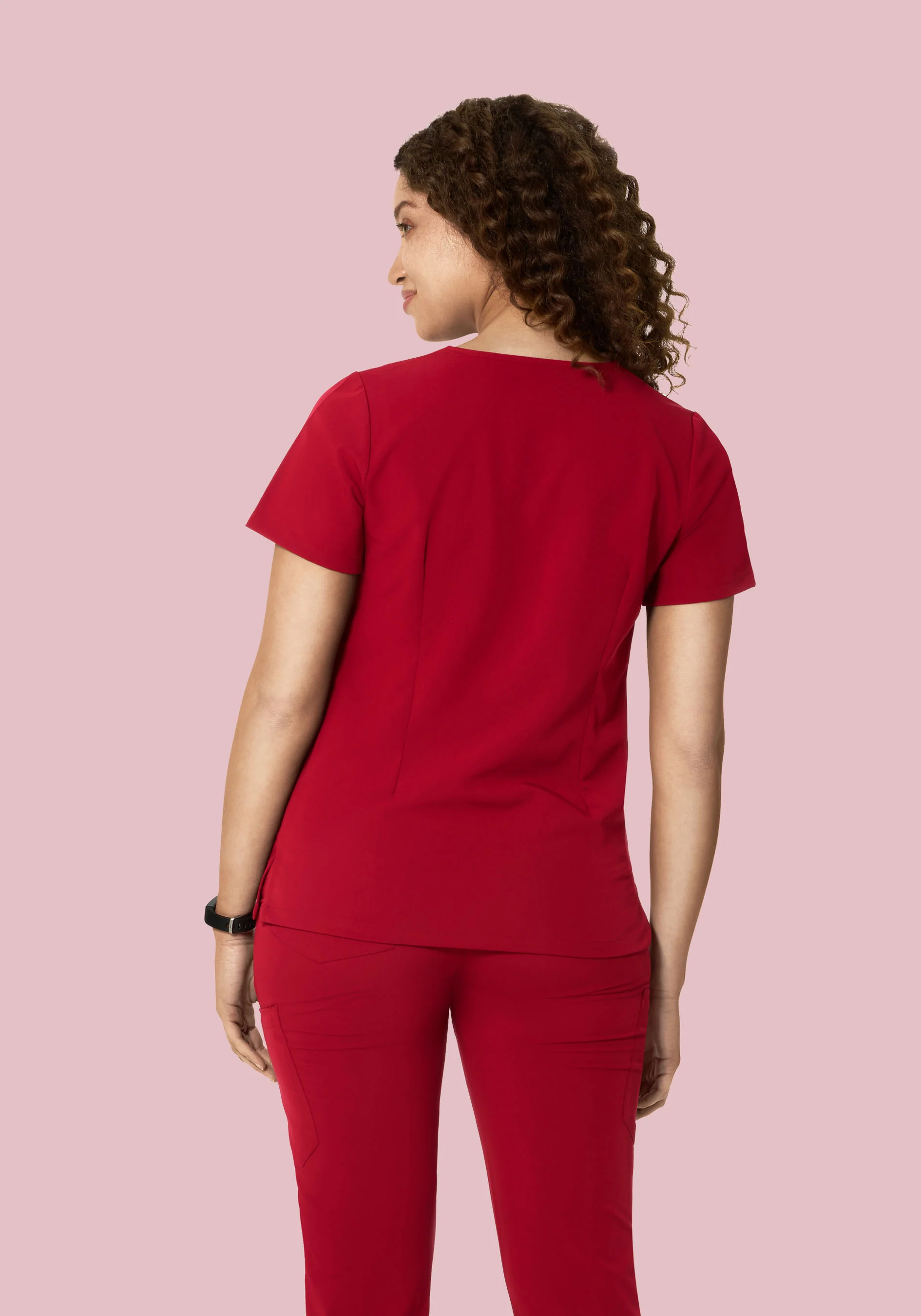 5 Pocket Notch Neck Top Cardinal - Image 4