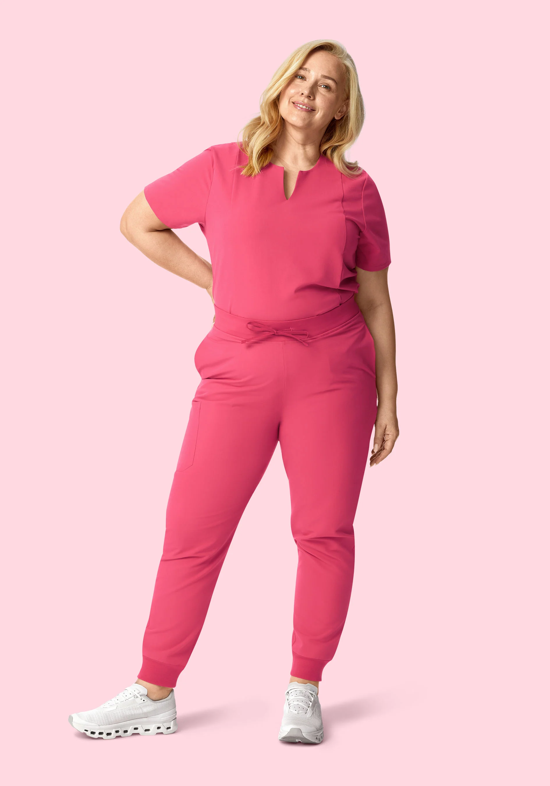 5 Pocket Notch Neck Top Carmine - Image 8