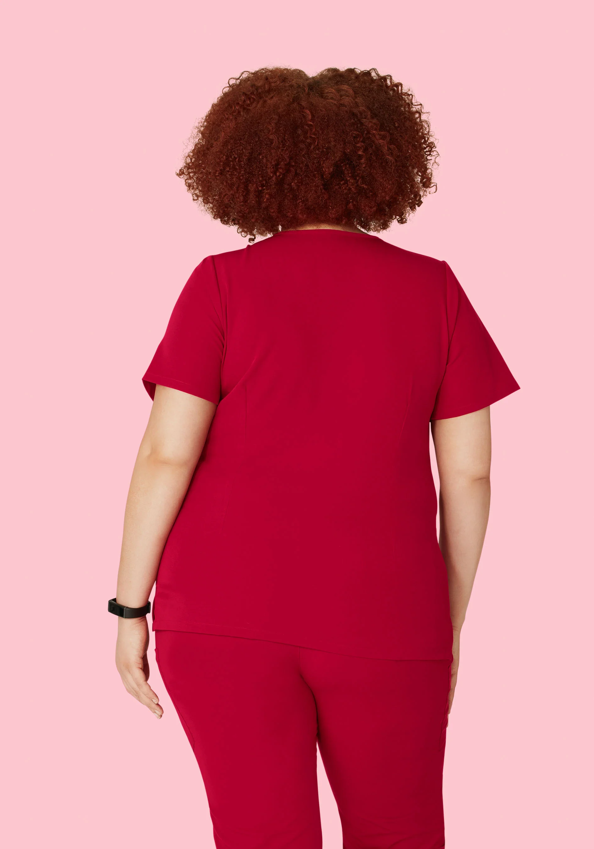 5 Pocket Notch Neck Top Crimson - Image 9