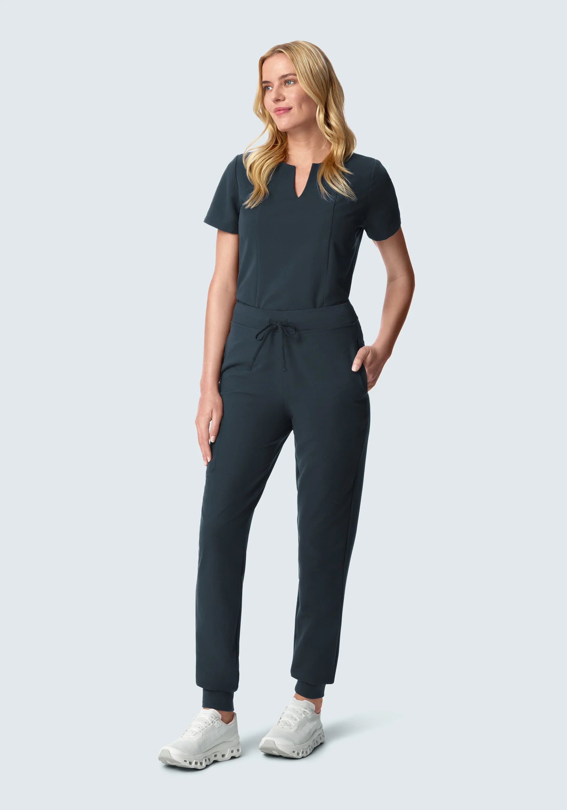 5 Pocket Notch Neck Top Dark Harbor - Image 3