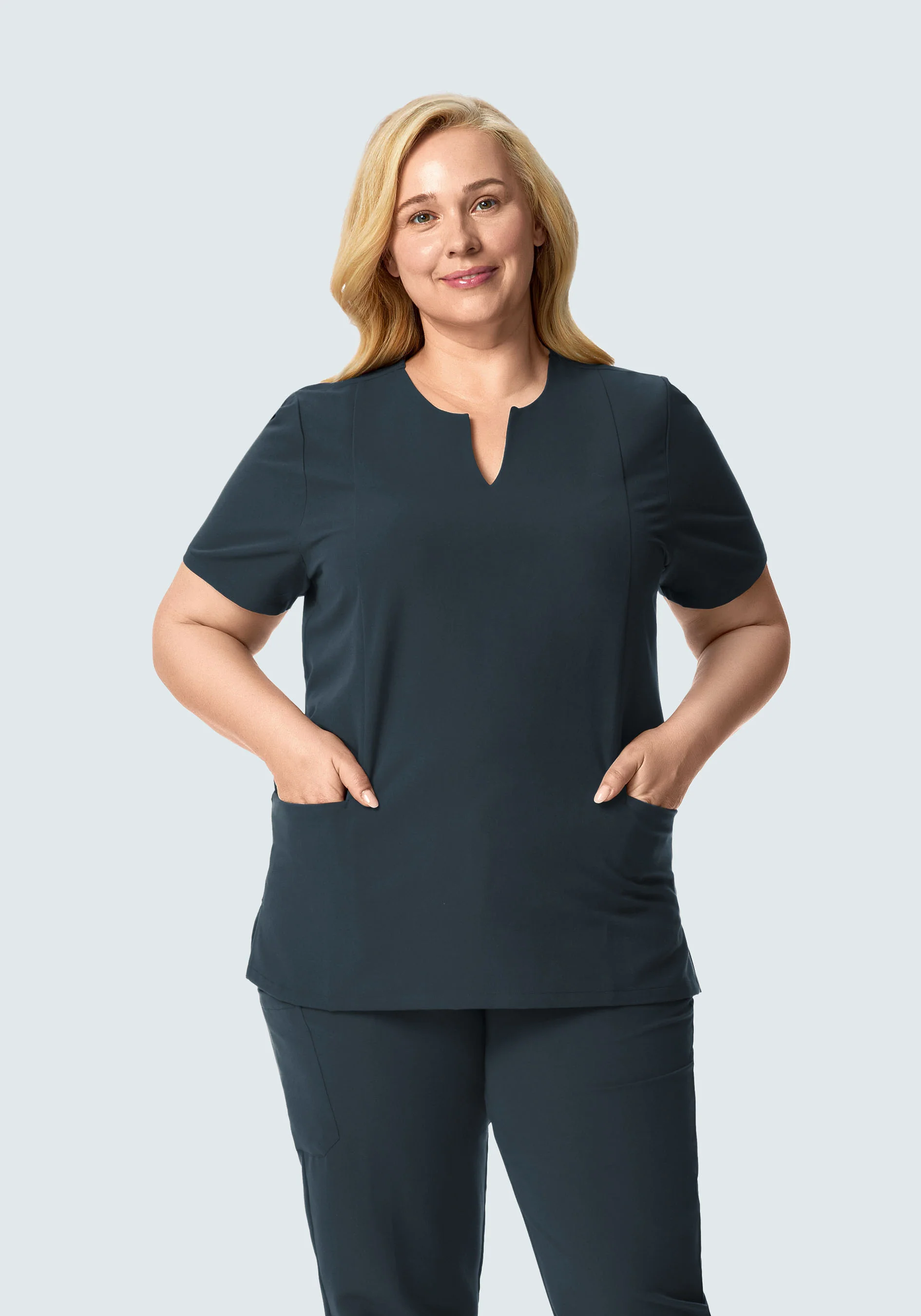 5 Pocket Notch Neck Top Dark Harbor - Image 4