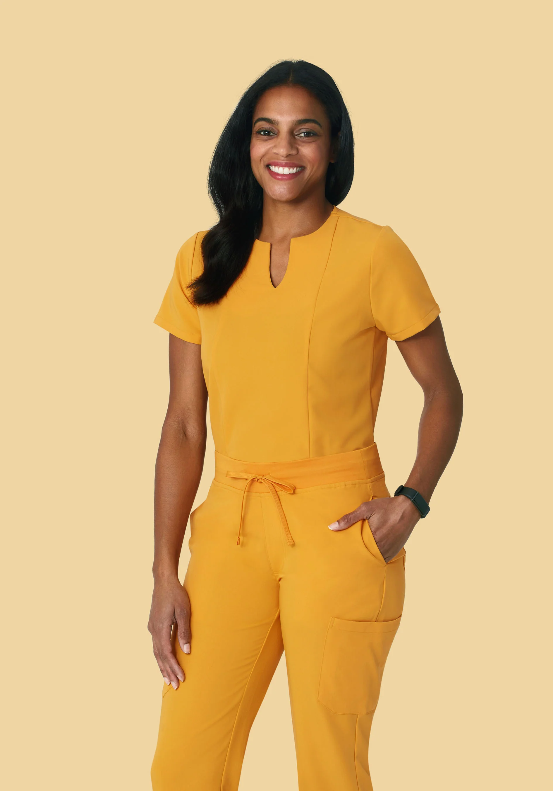 5 Pocket Notch Neck Top Honey - Image 2