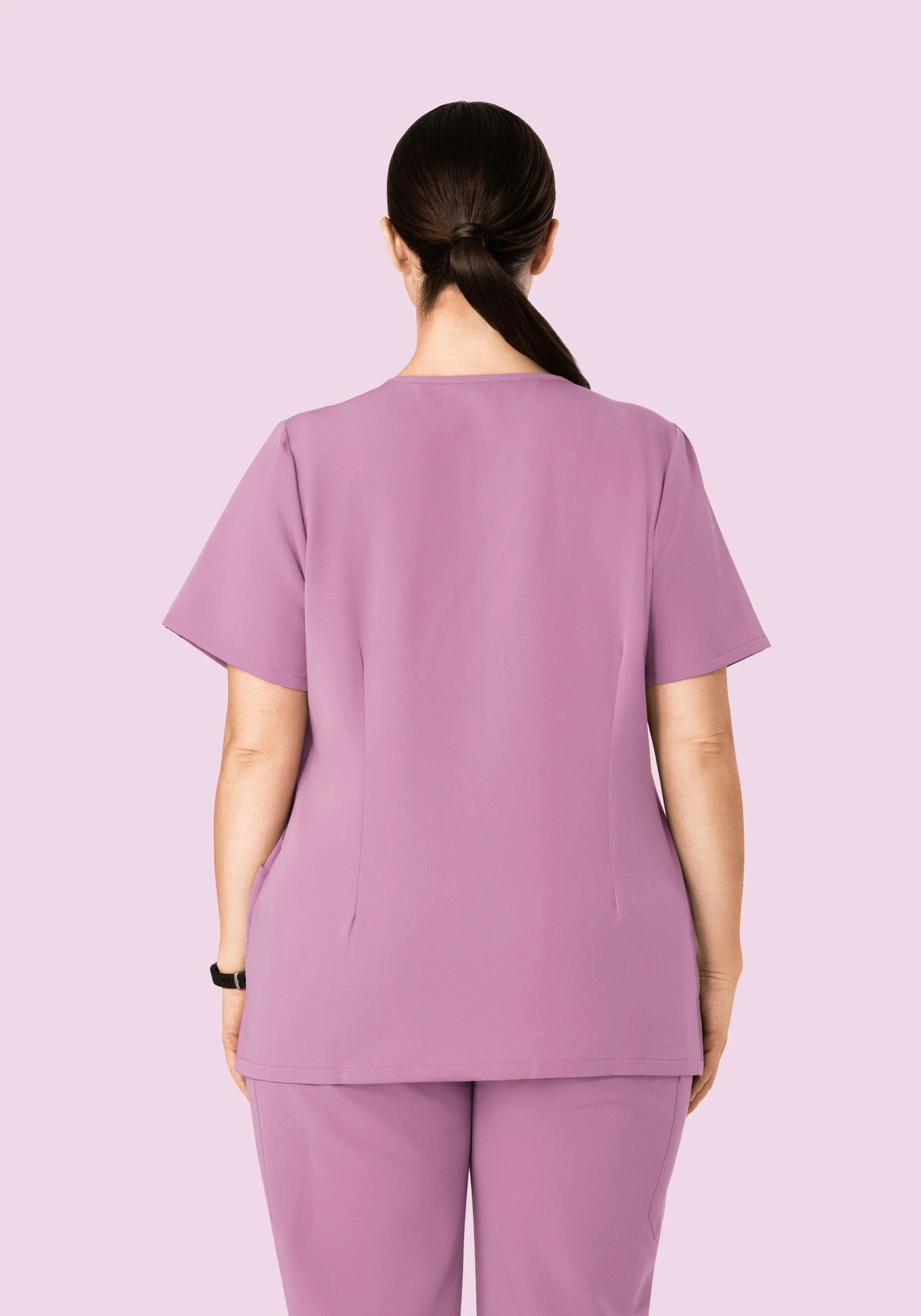 5 Pocket Notch Neck Top Lilac - Image 10