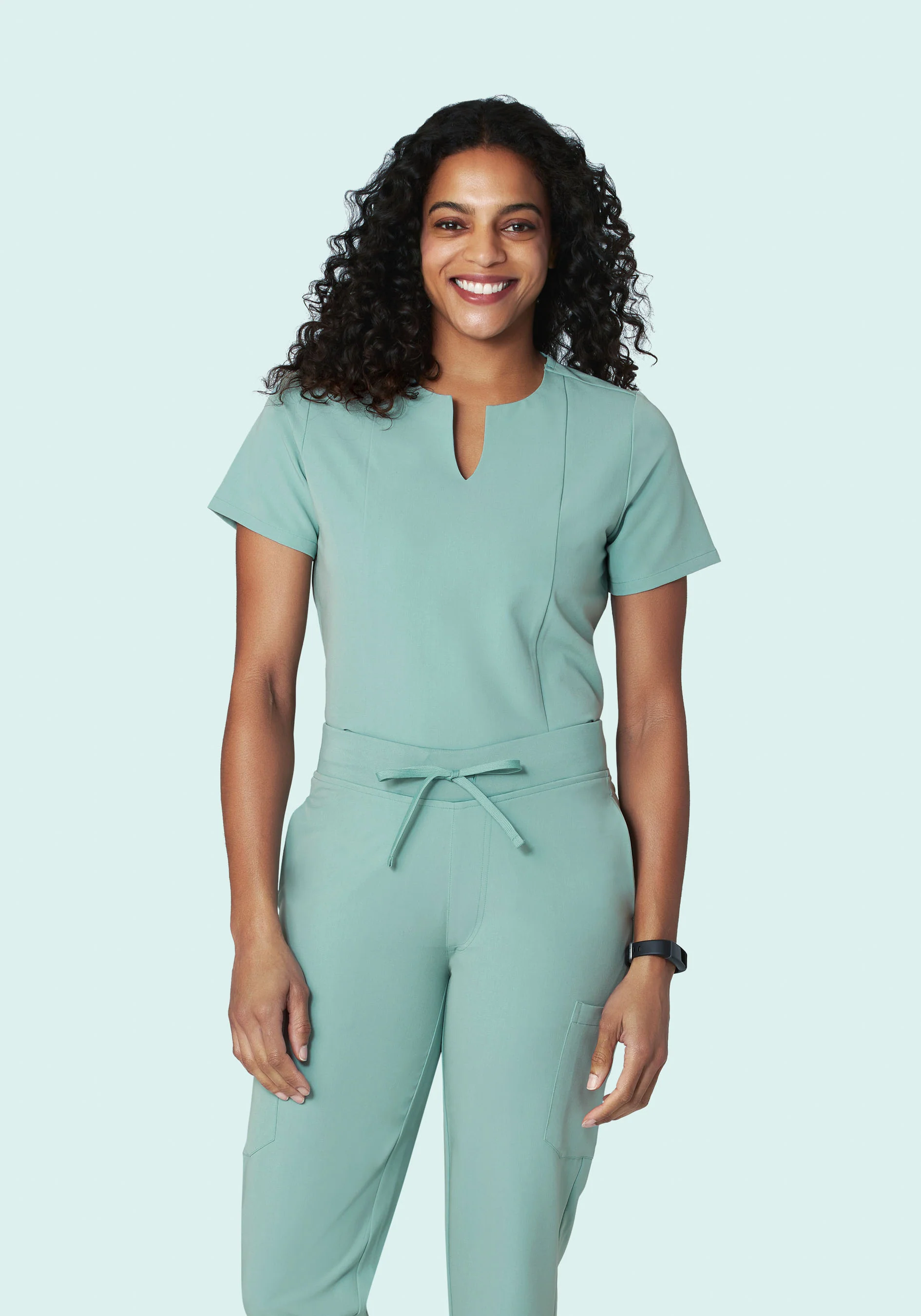 5 Pocket Notch Neck Top Tourmaline - Image 2