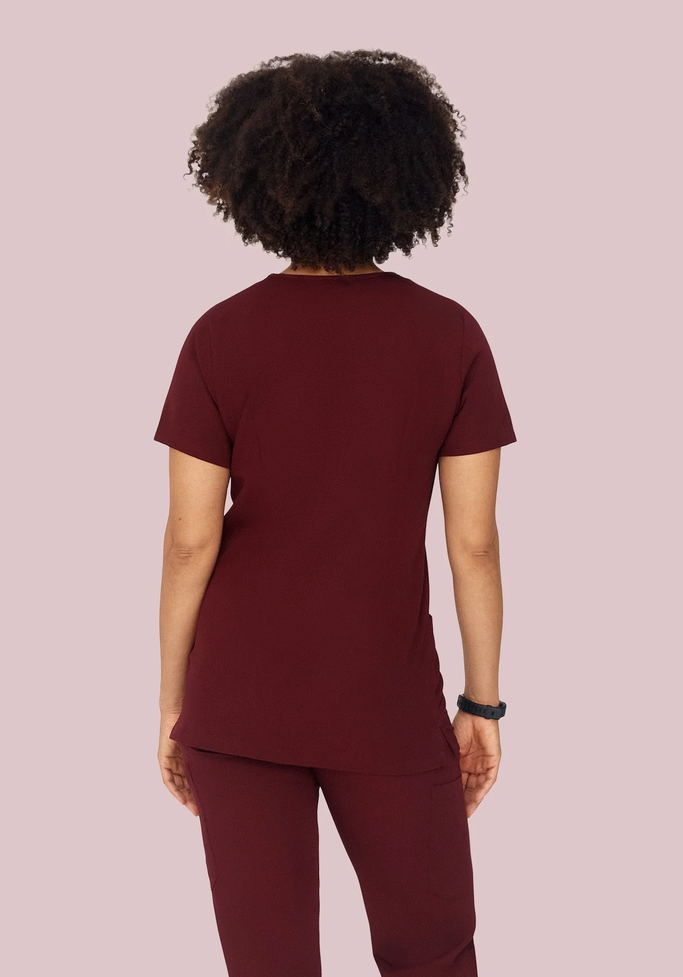 5 Pocket Notch Neck Top Wine - Image 3