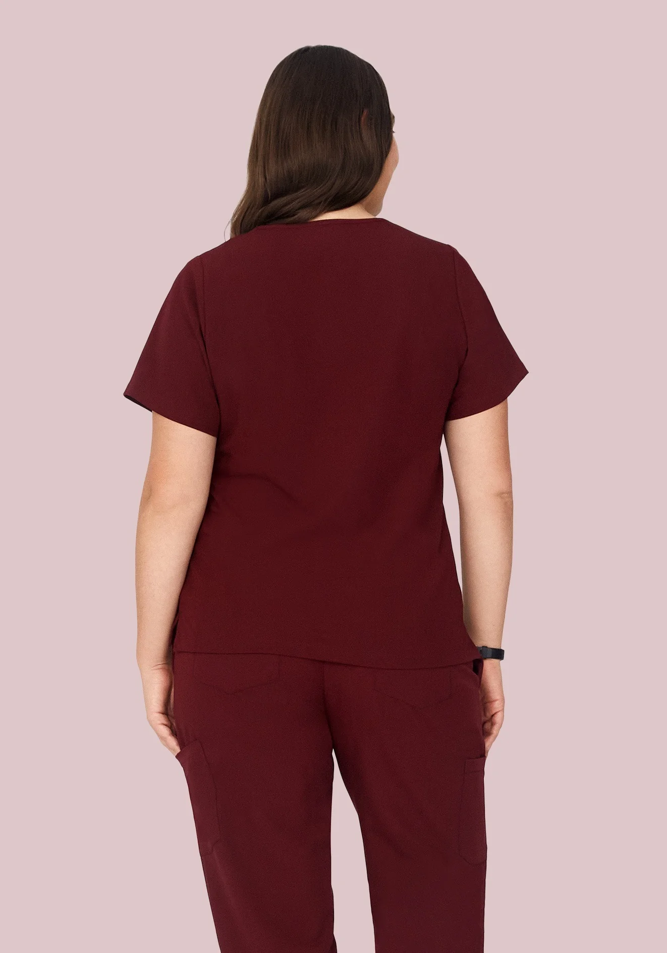 5 Pocket Notch Neck Top Wine - Image 7