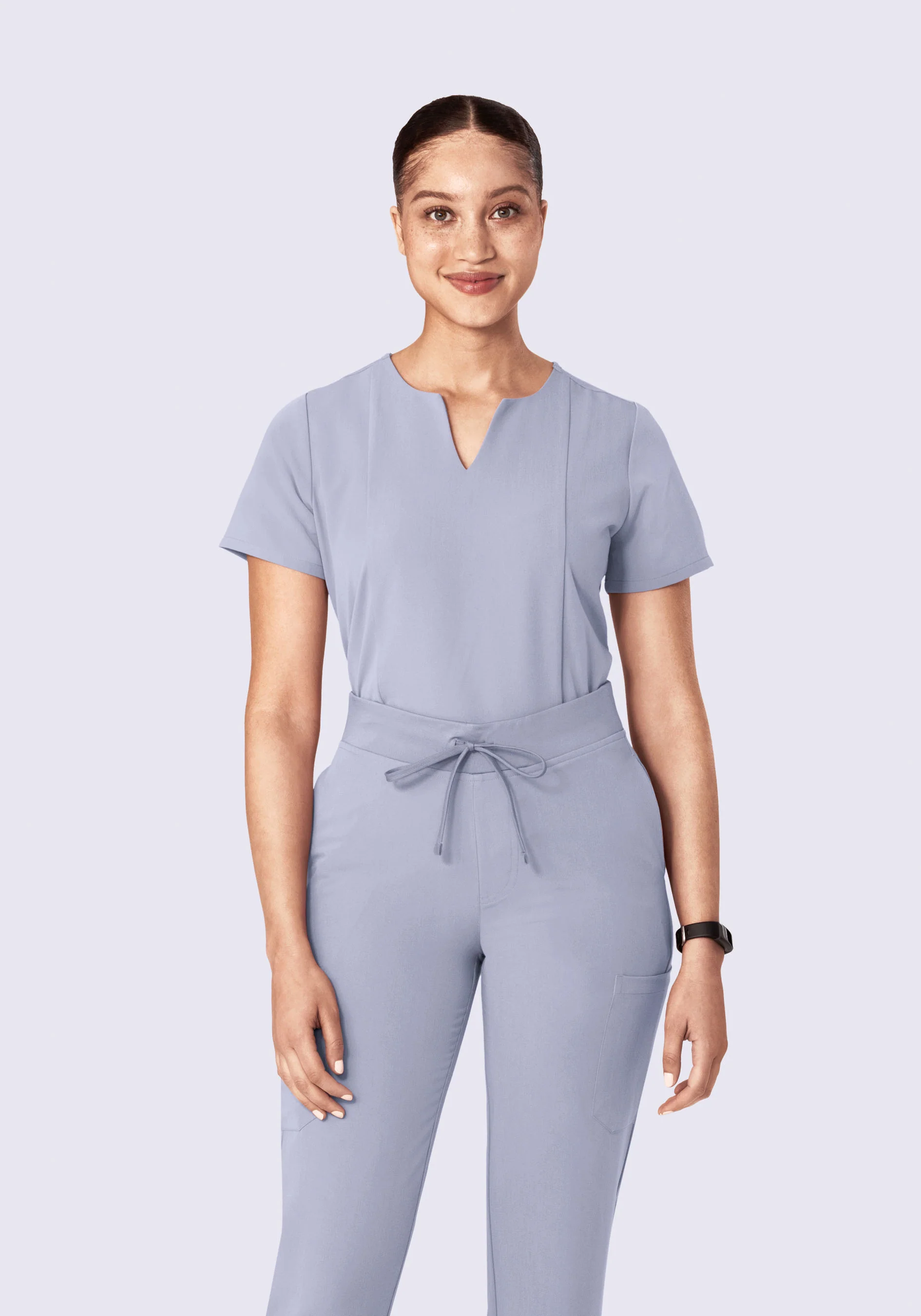 5 Pocket Notch Neck Top Wisteria - Image 2