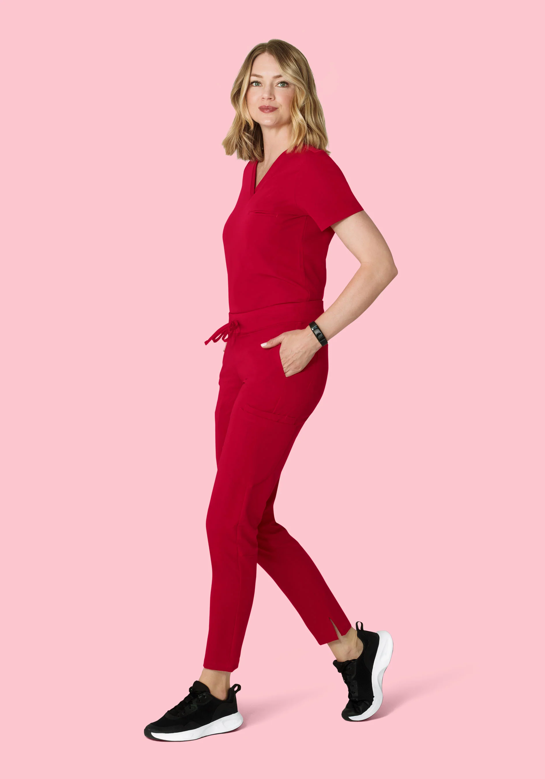 6 Pocket Slim Pants Crimson - Image 2
