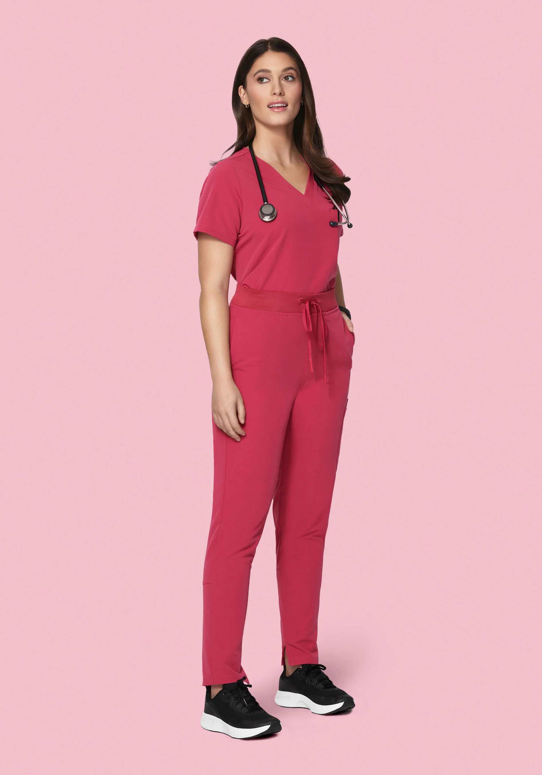 6 Pocket Slim Pants Deep Rose - Image 2