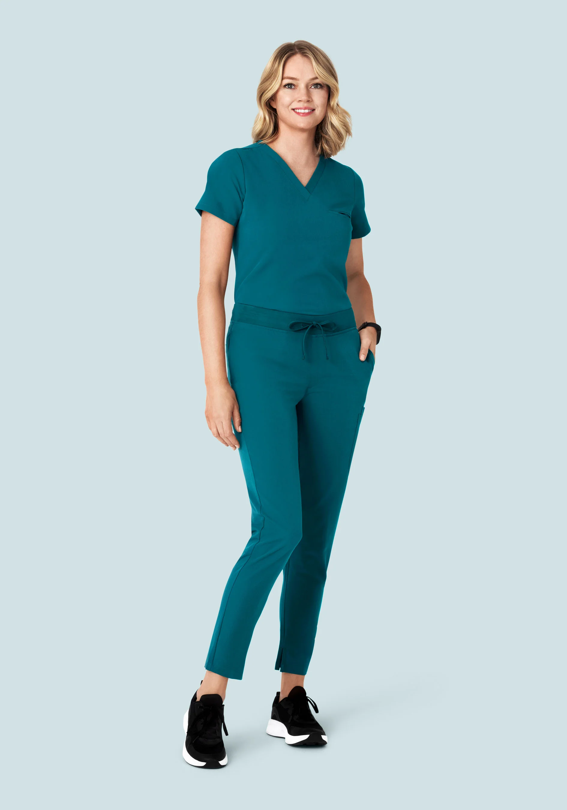 6 Pocket Slim Pants Peacock - Image 2