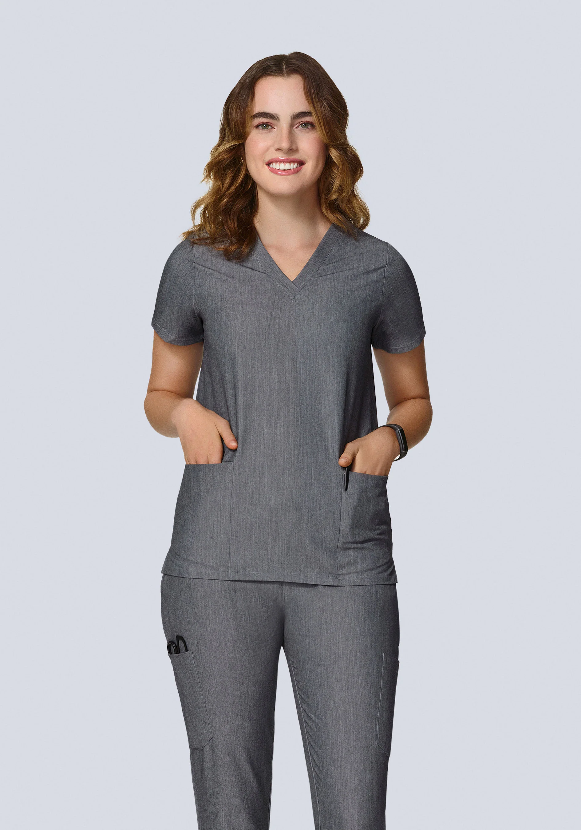 6 Pocket Top Gray