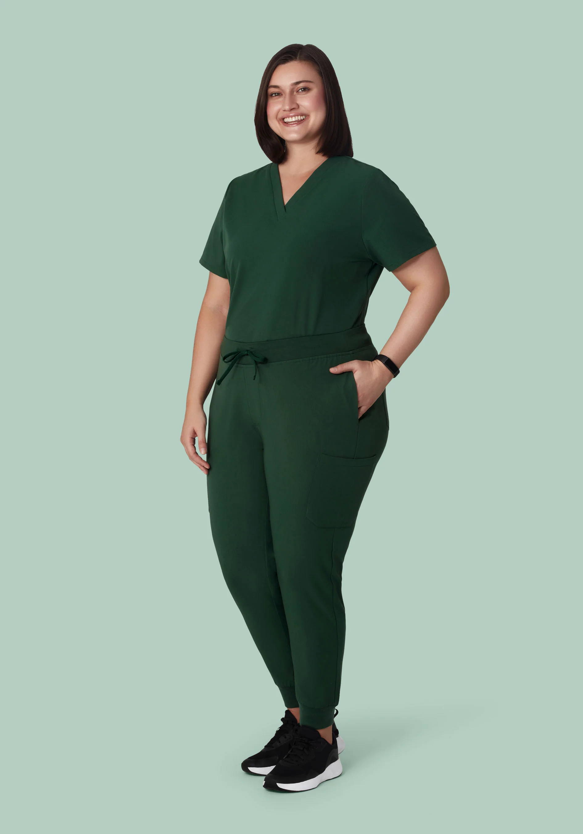 6 Pocket Top Midnight Green - Image 6