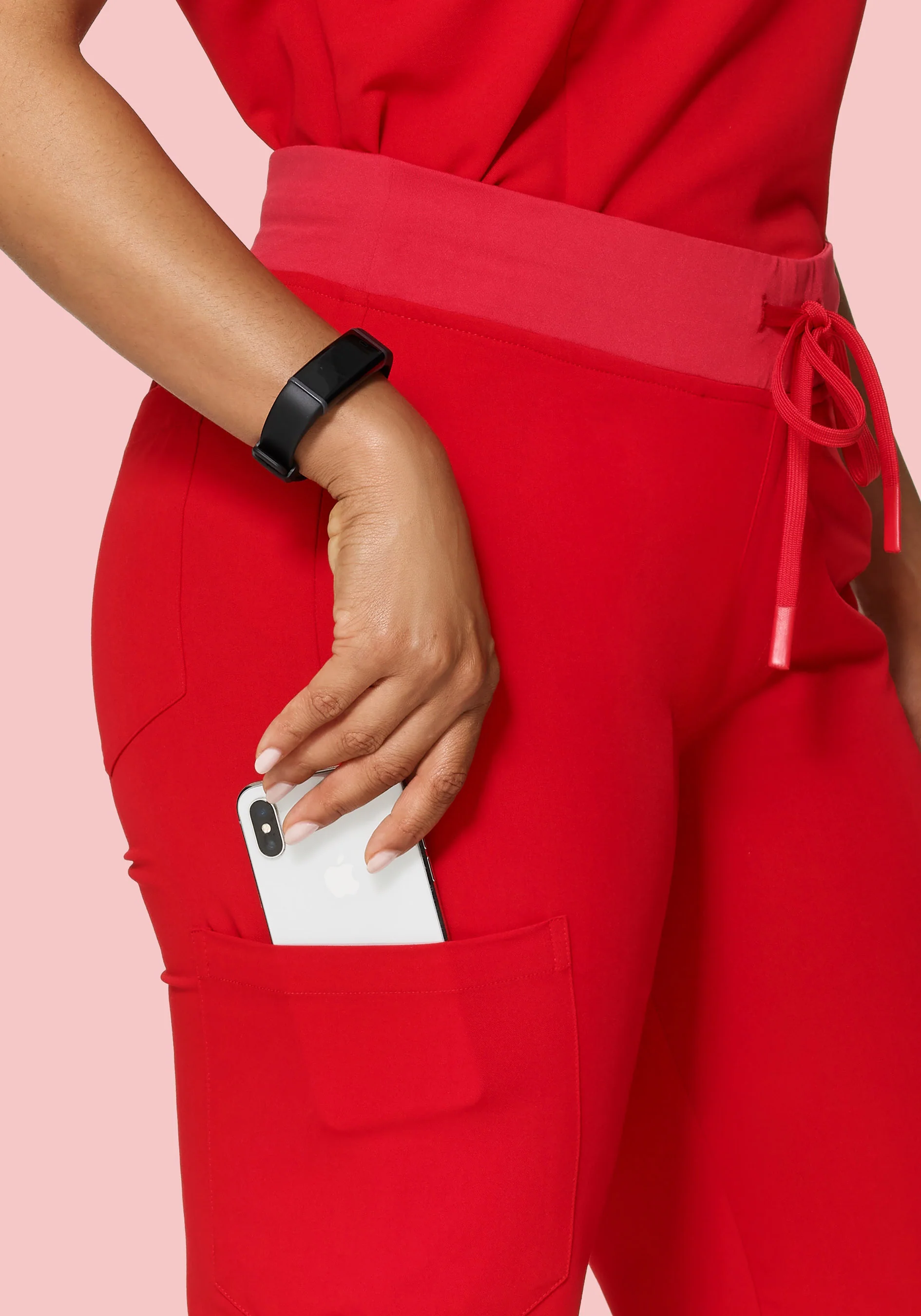9 Pocket Cargo Pants Candy Red - Image 2
