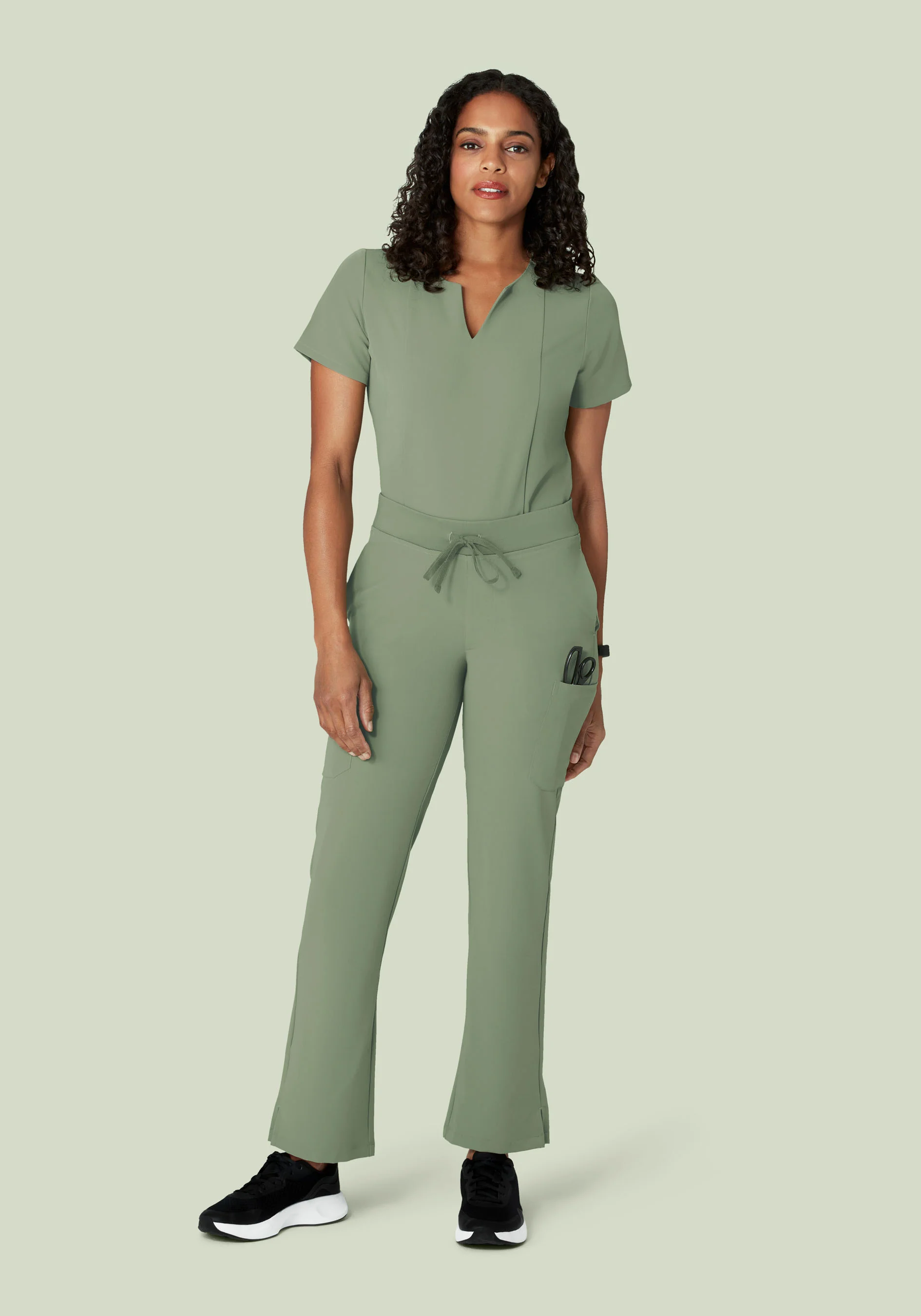 9 Pocket Cargo Pants Cool Sage - Image 2