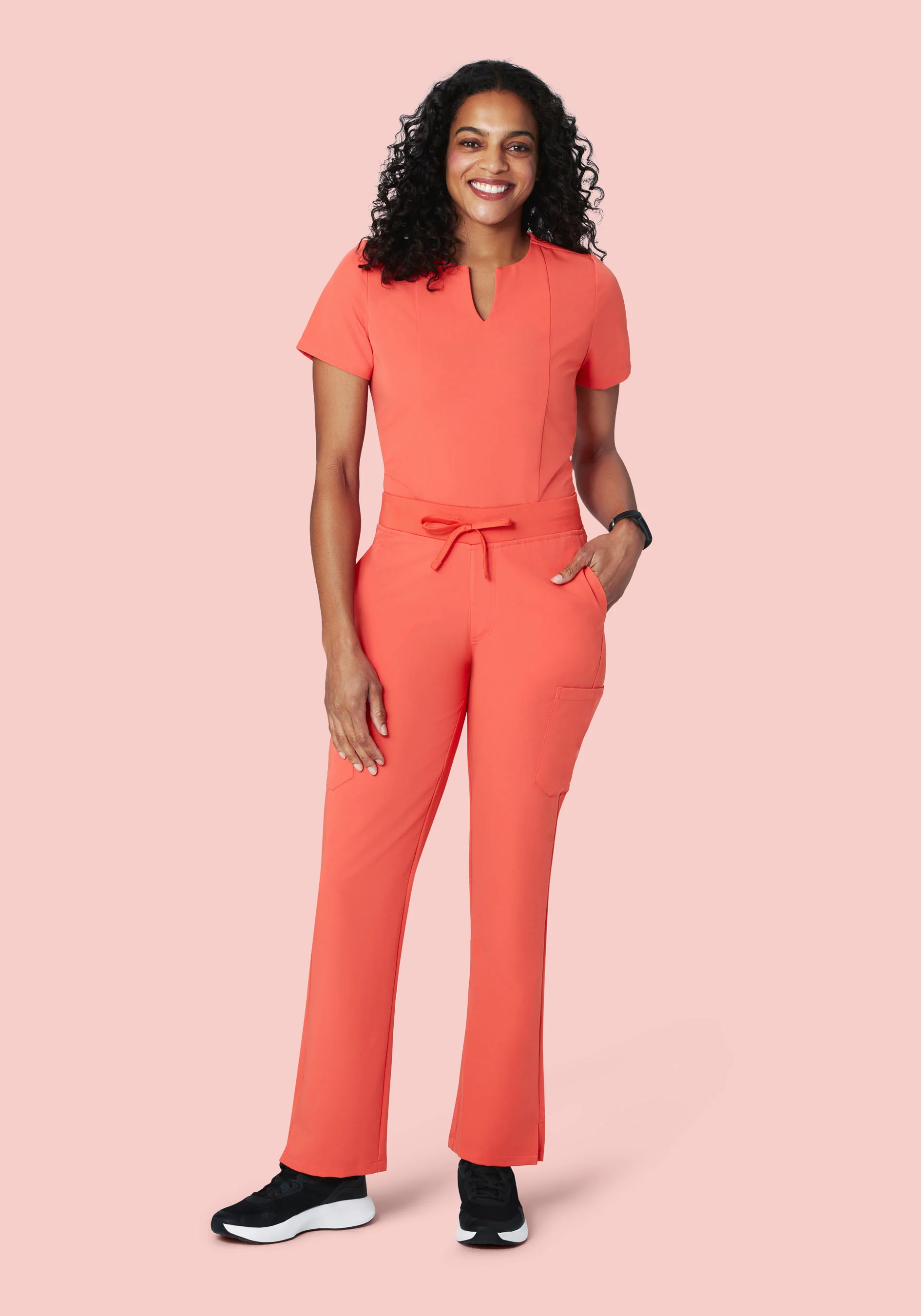 9 Pocket Cargo Pants Coral - Image 2