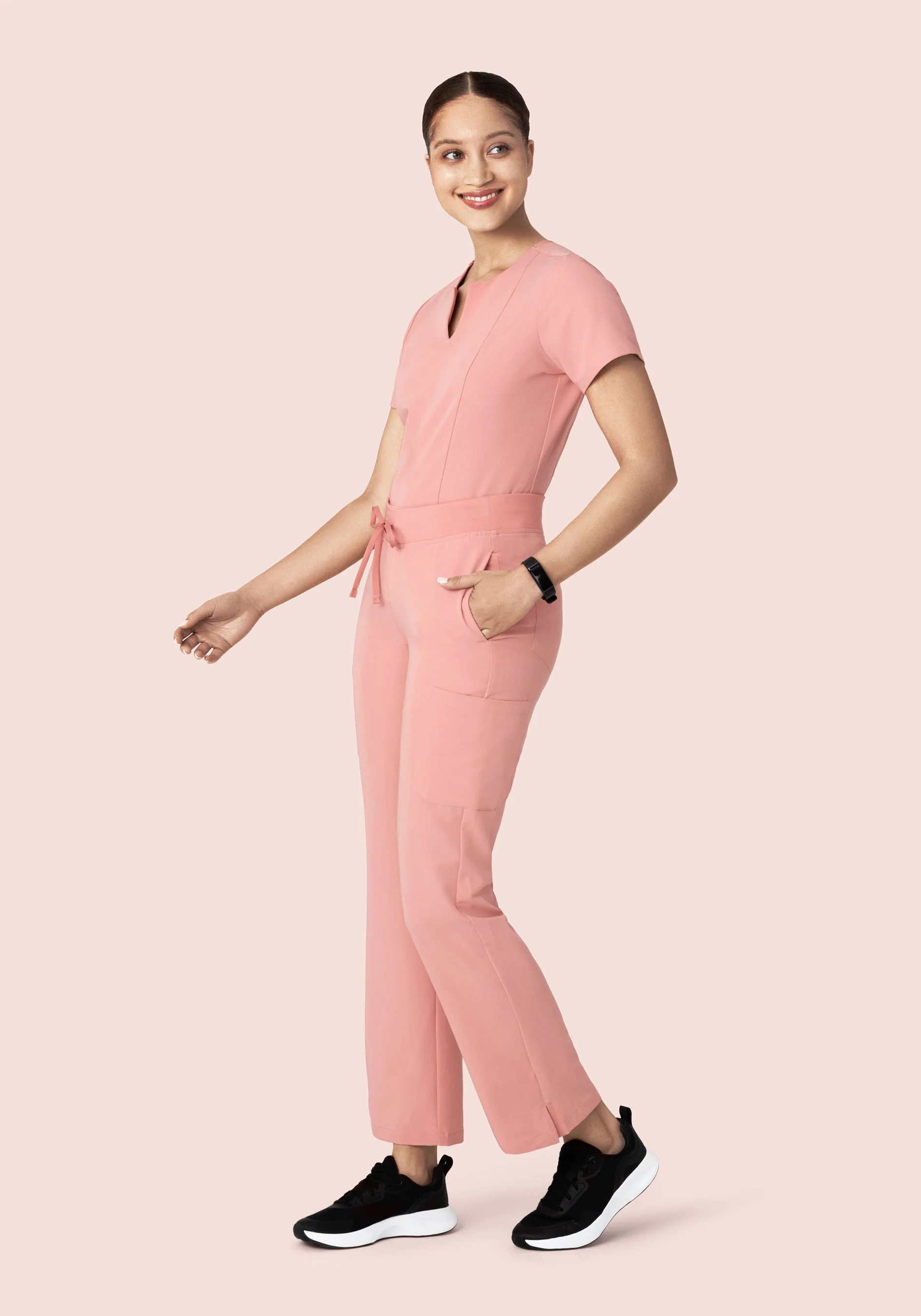 9 Pocket Cargo Pants Dusty Pink - Image 4