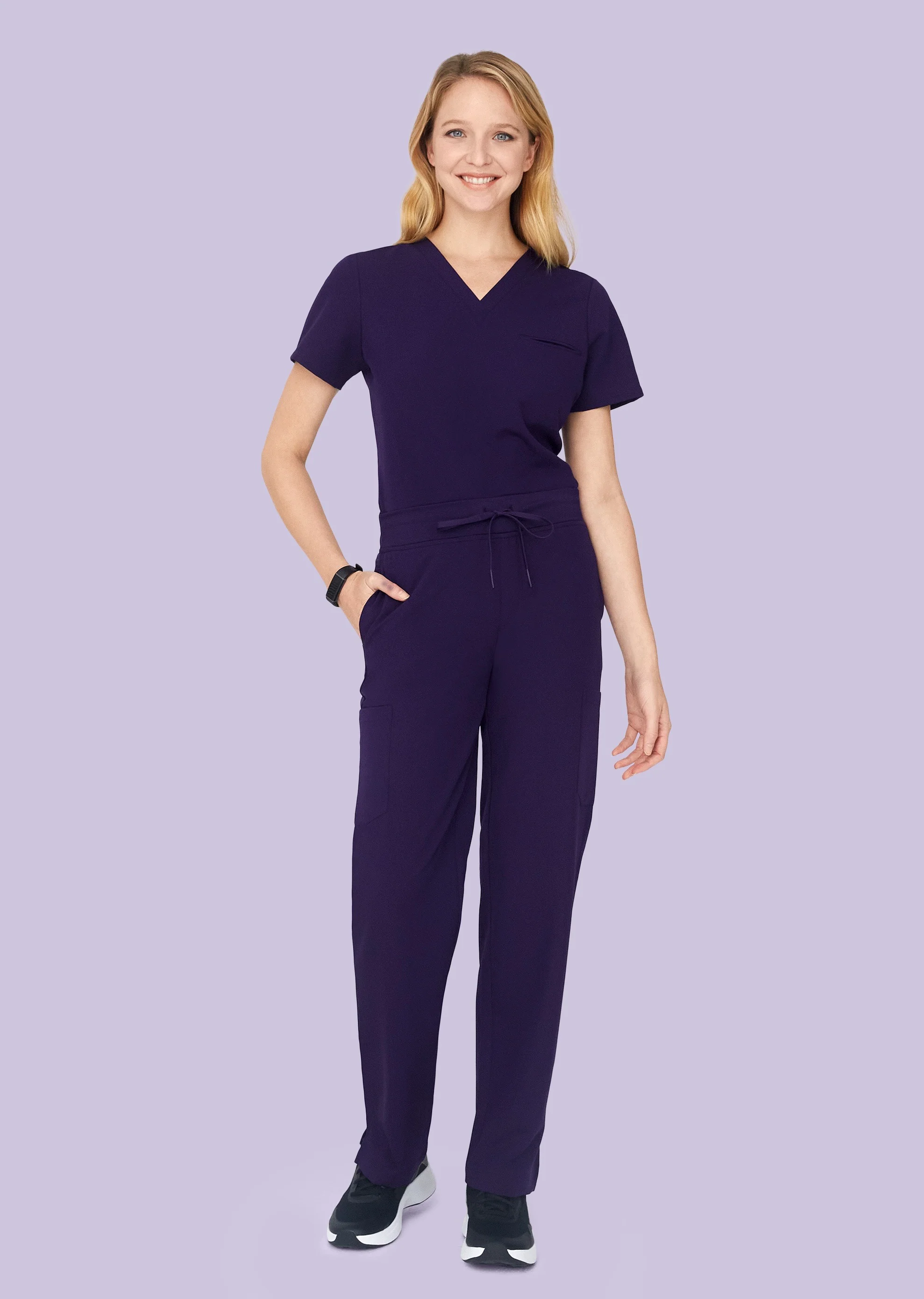 9 Pocket Cargo Pants Eggplant - Image 2