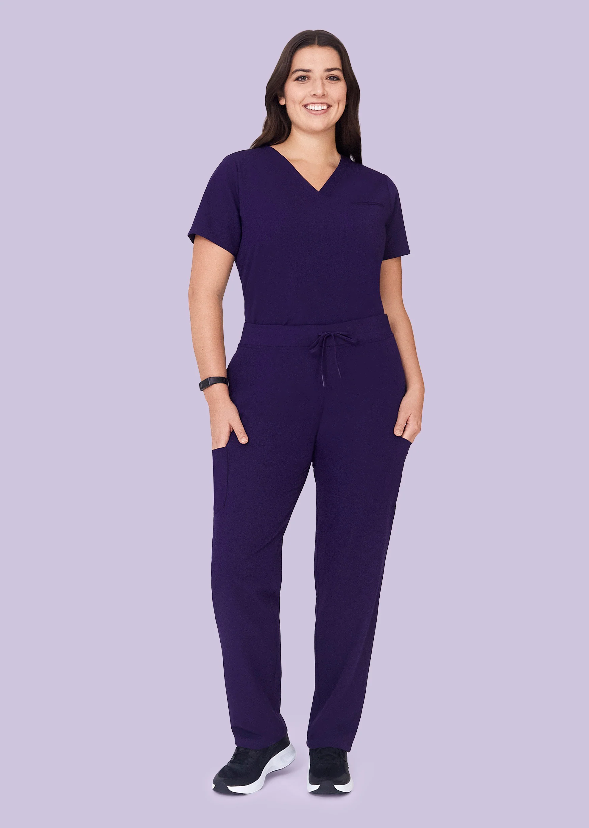 9 Pocket Cargo Pants Eggplant - Image 4