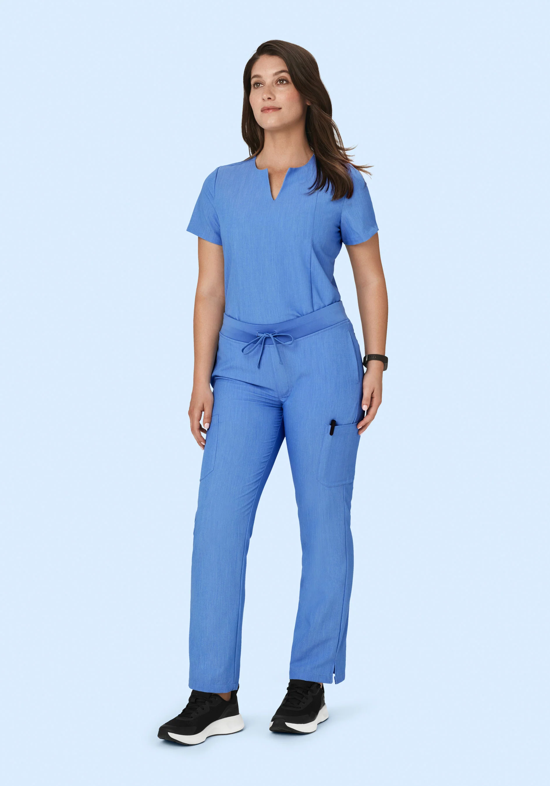 9 Pocket Cargo Pants Heather Blue - Image 2