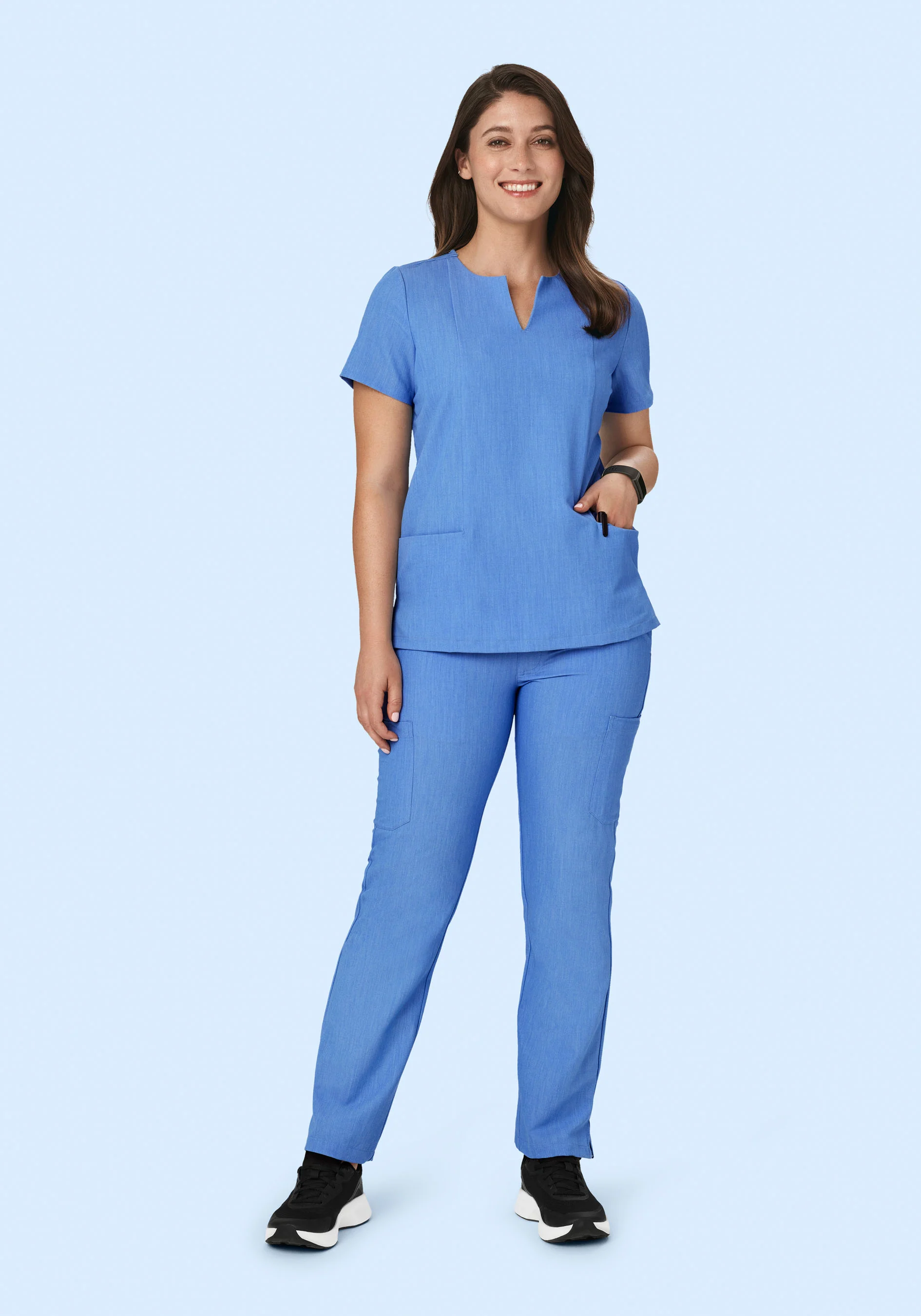 9 Pocket Cargo Pants Heather Blue - Image 5