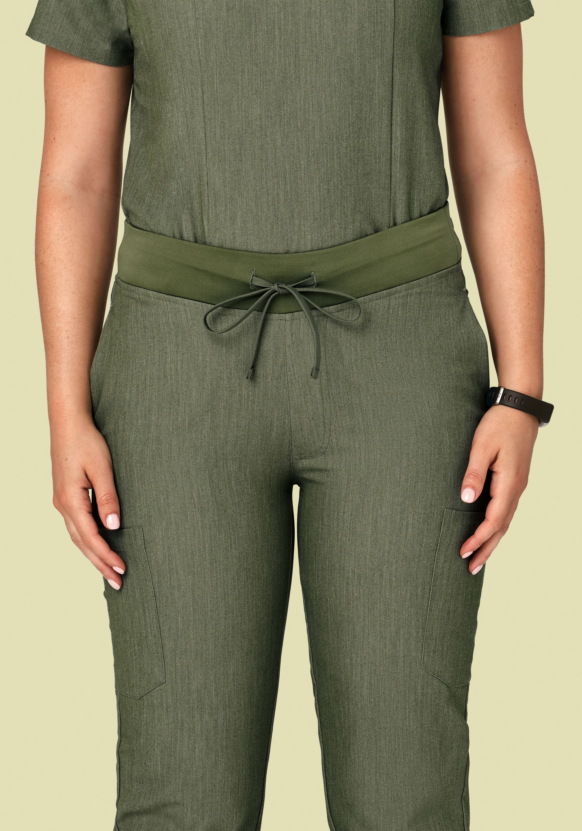 9 Pocket Cargo Pants Heather Olive - Image 3