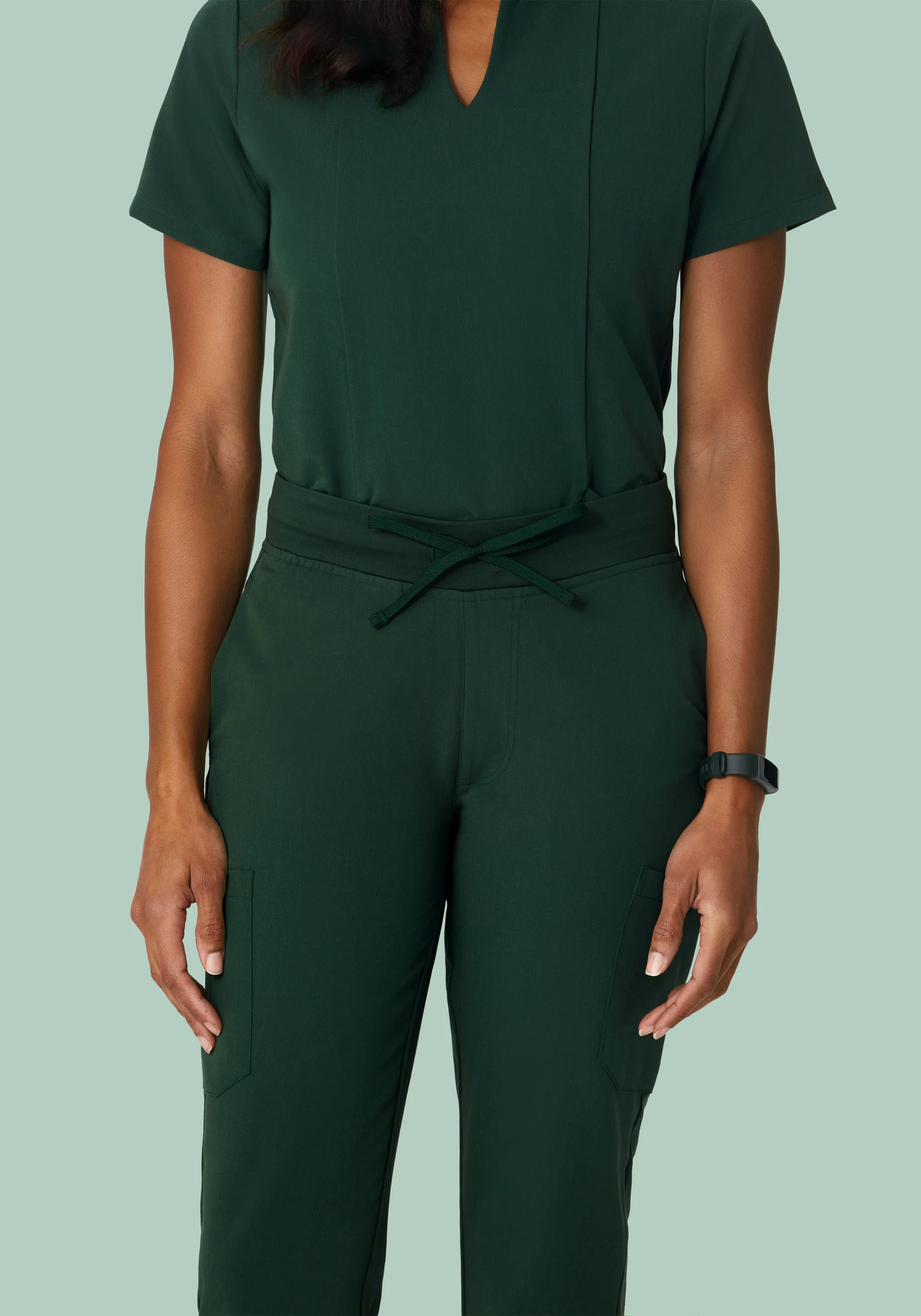 9 Pocket Cargo Pants Midnight Green - Image 4