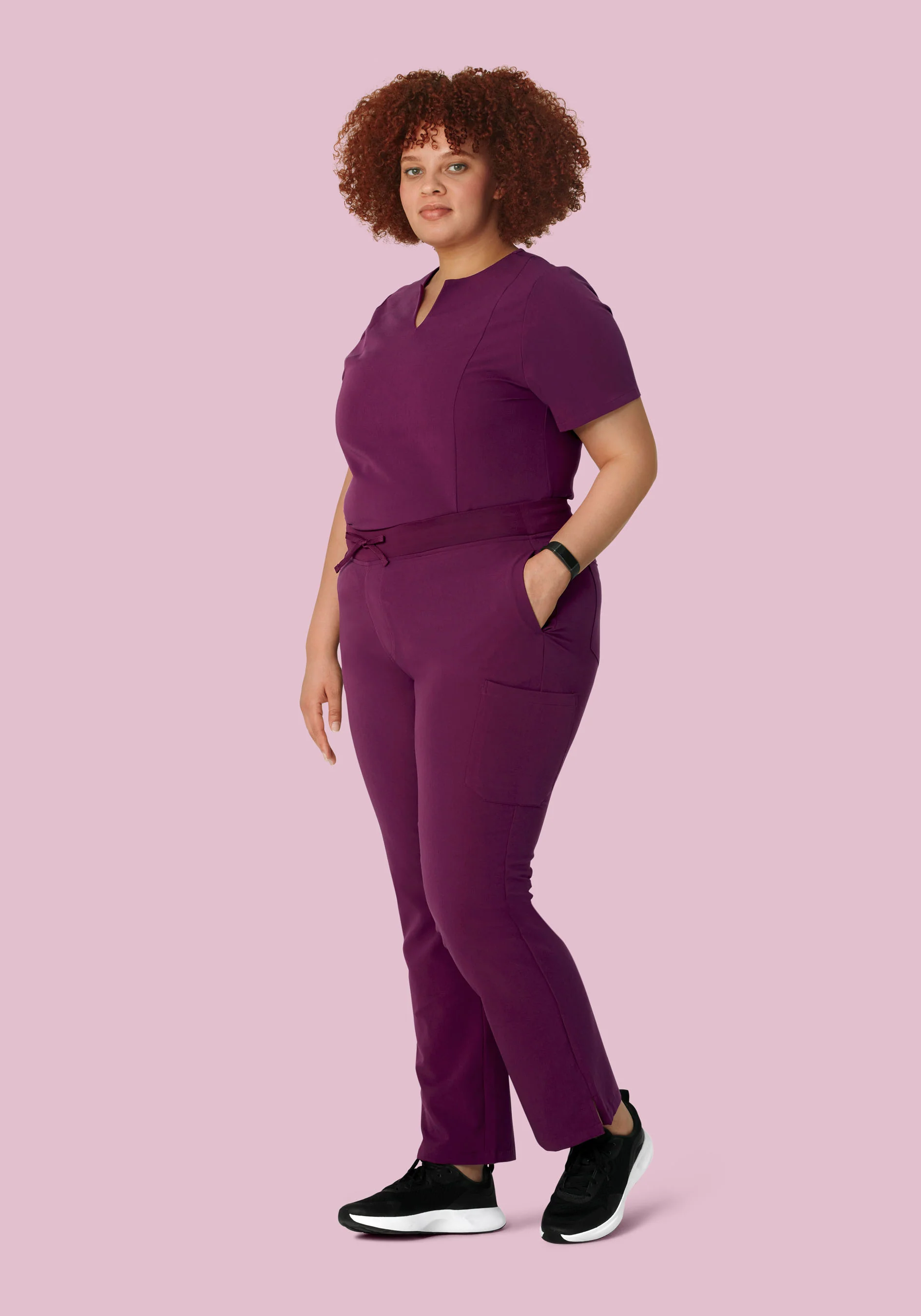 9 Pocket Cargo Pants Plum - Image 5
