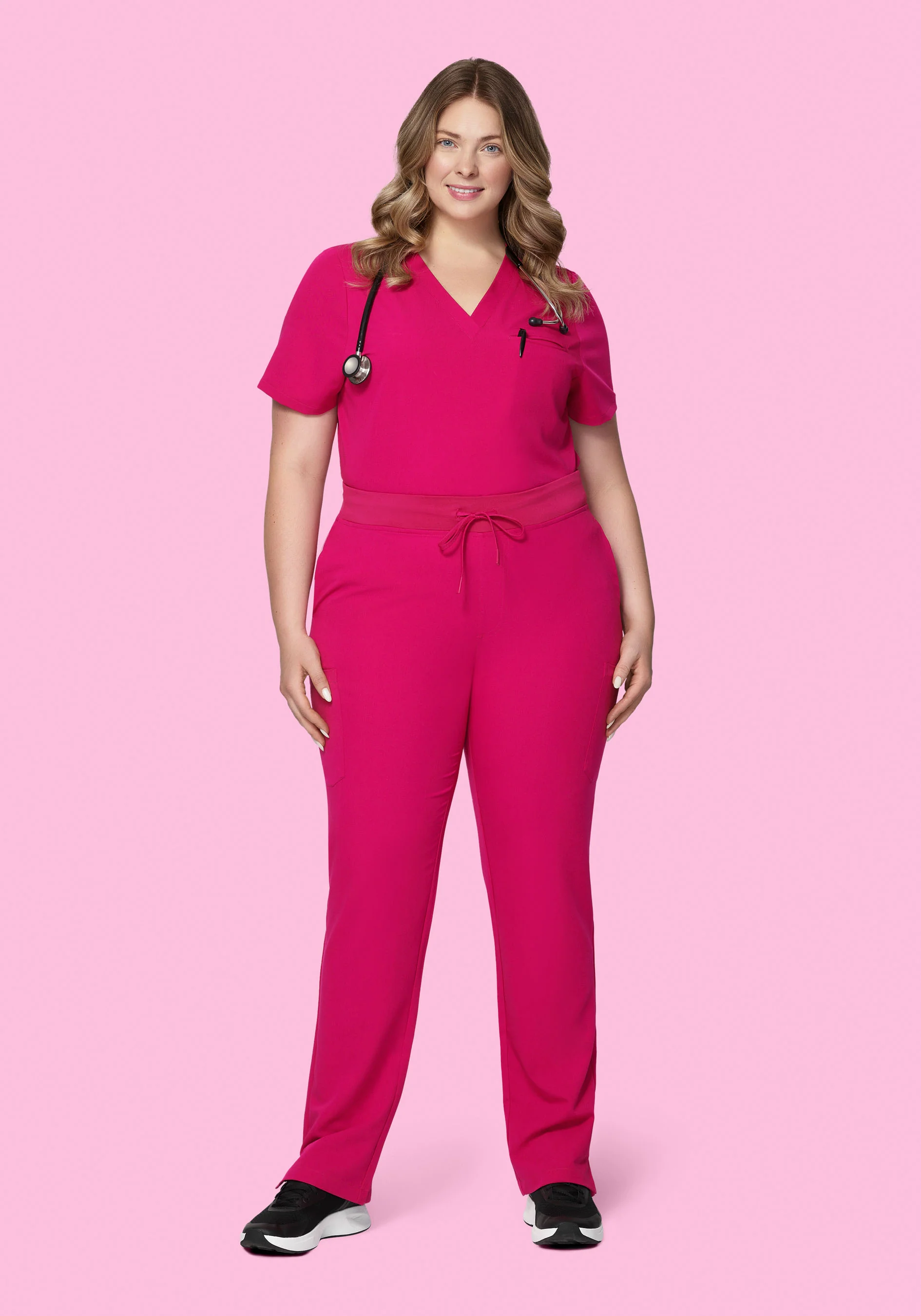 9 Pocket Cargo Pants Raspberry - Image 2