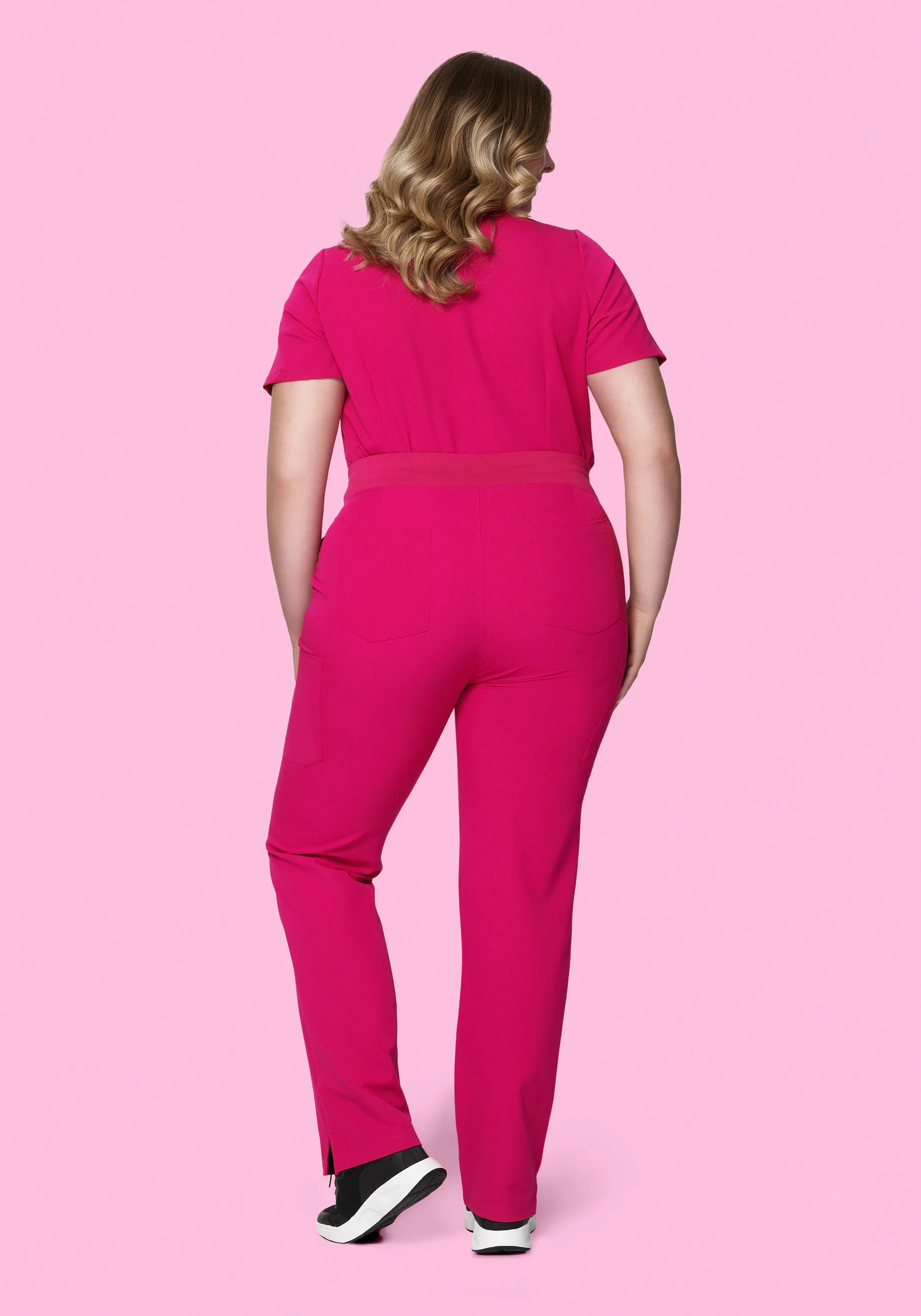 9 Pocket Cargo Pants Raspberry - Image 6