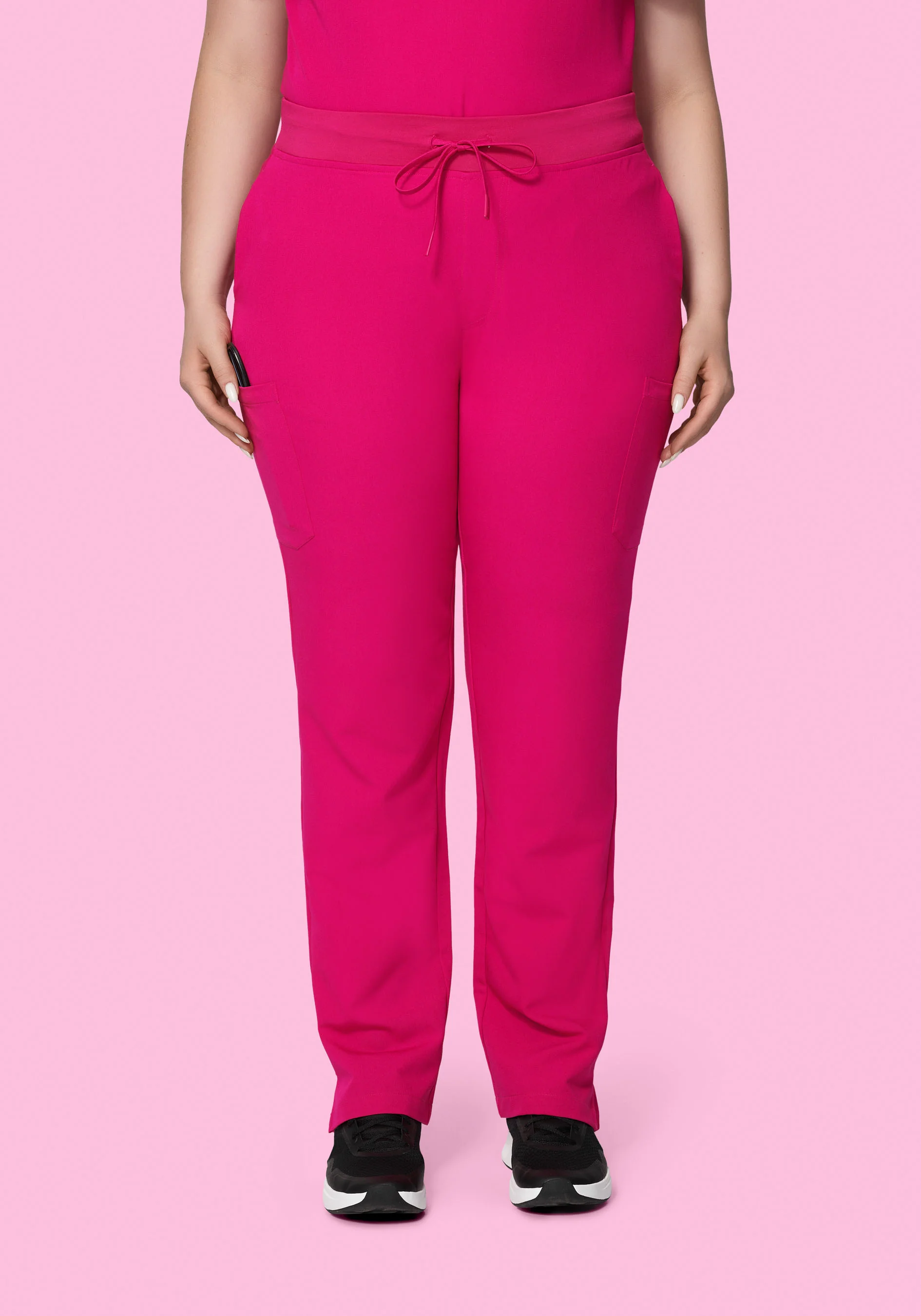 9 Pocket Cargo Pants Raspberry - Image 7
