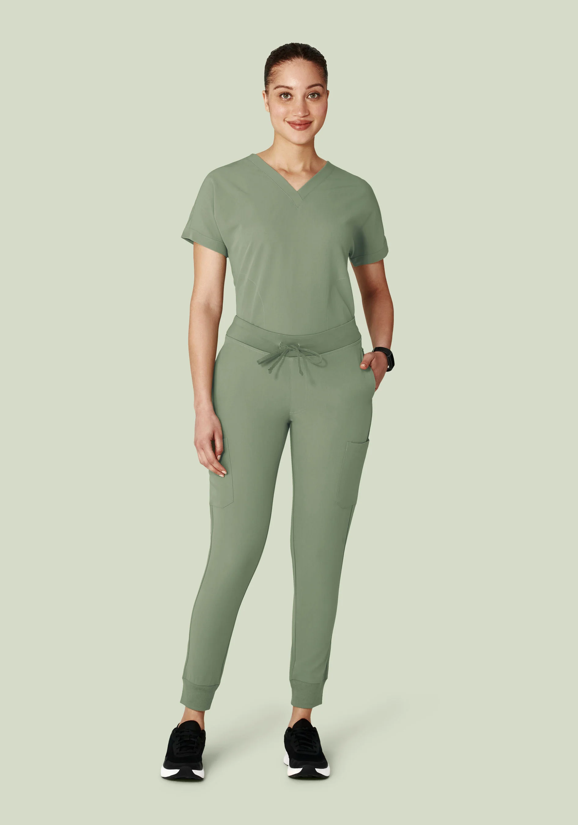 9 Pocket Joggers Cool Sage - Image 2