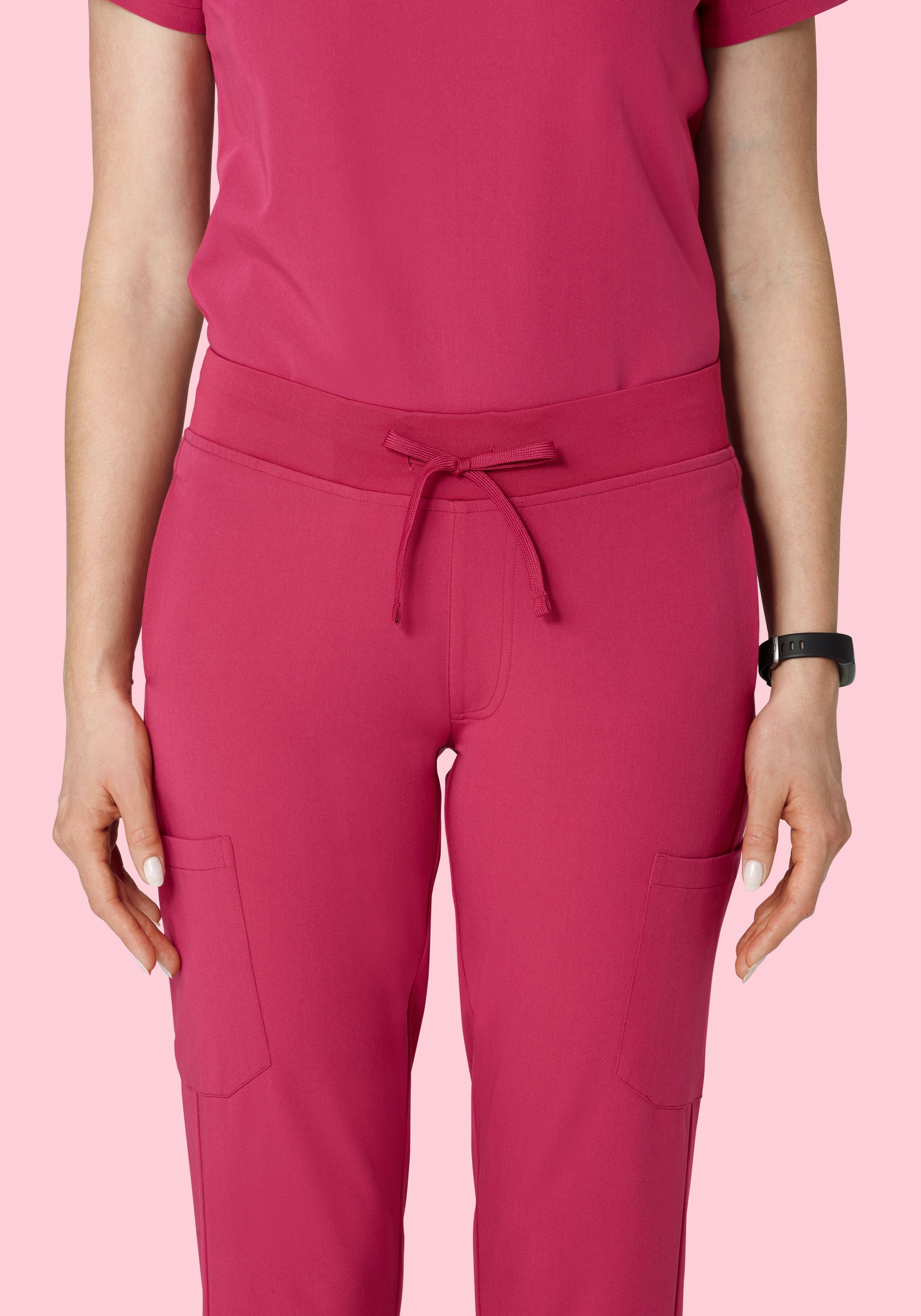 9 Pocket Joggers Deep Magenta - Image 2