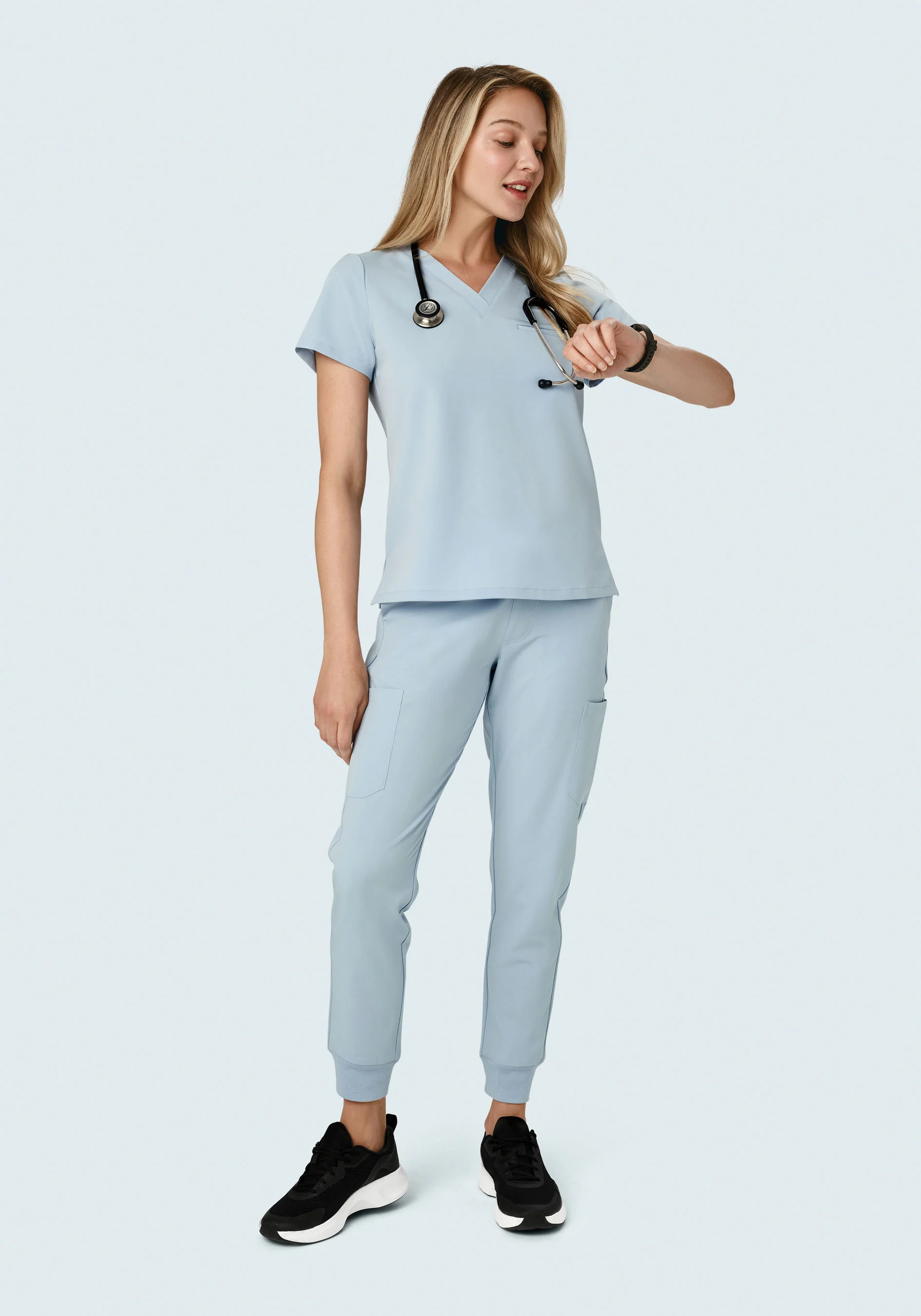 9 Pocket Joggers Powder Blue - Image 2
