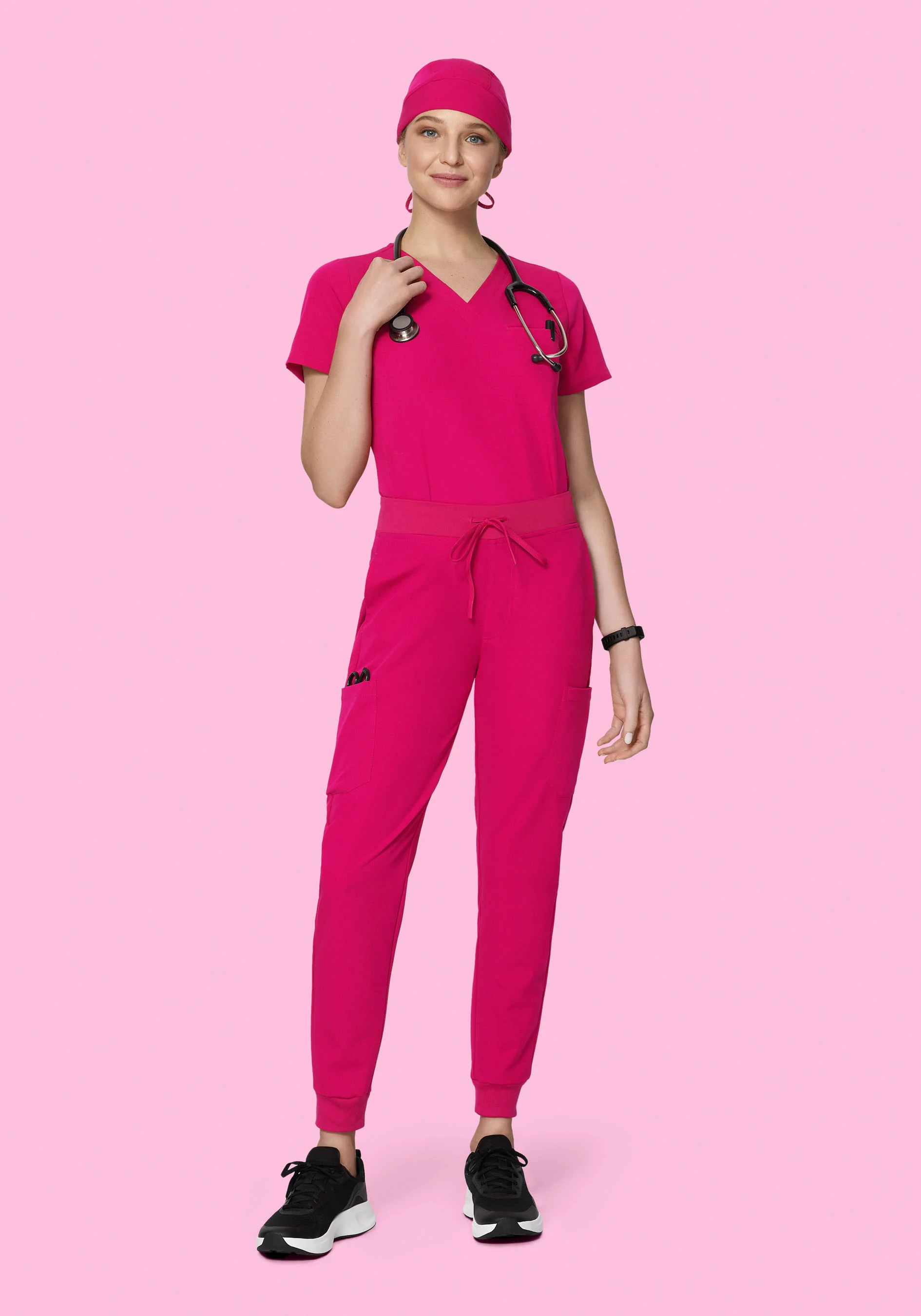 Contemporary Scrub Cap Raspberry - Image 3