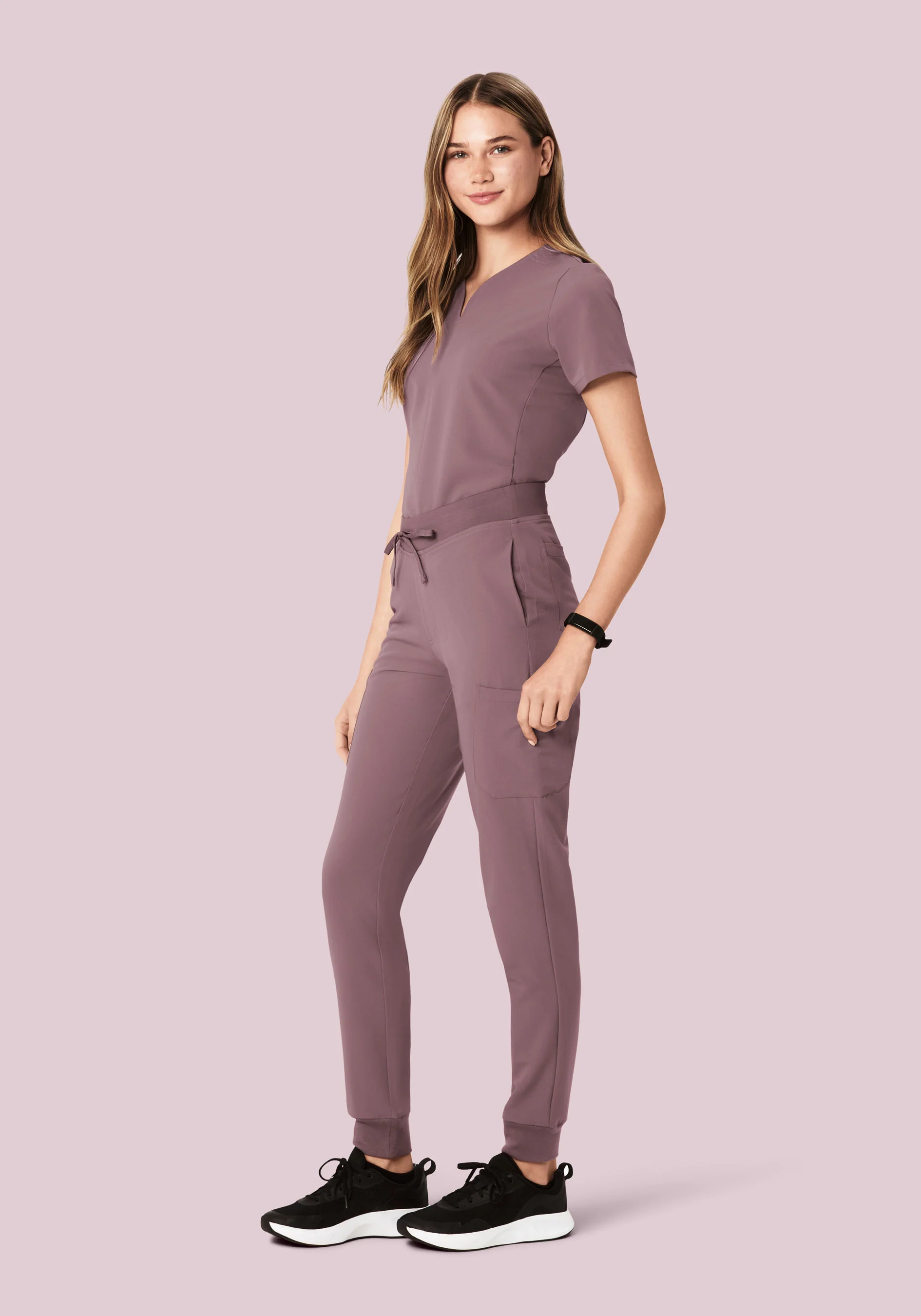 Curved V-Neck Top Moondust - Image 3