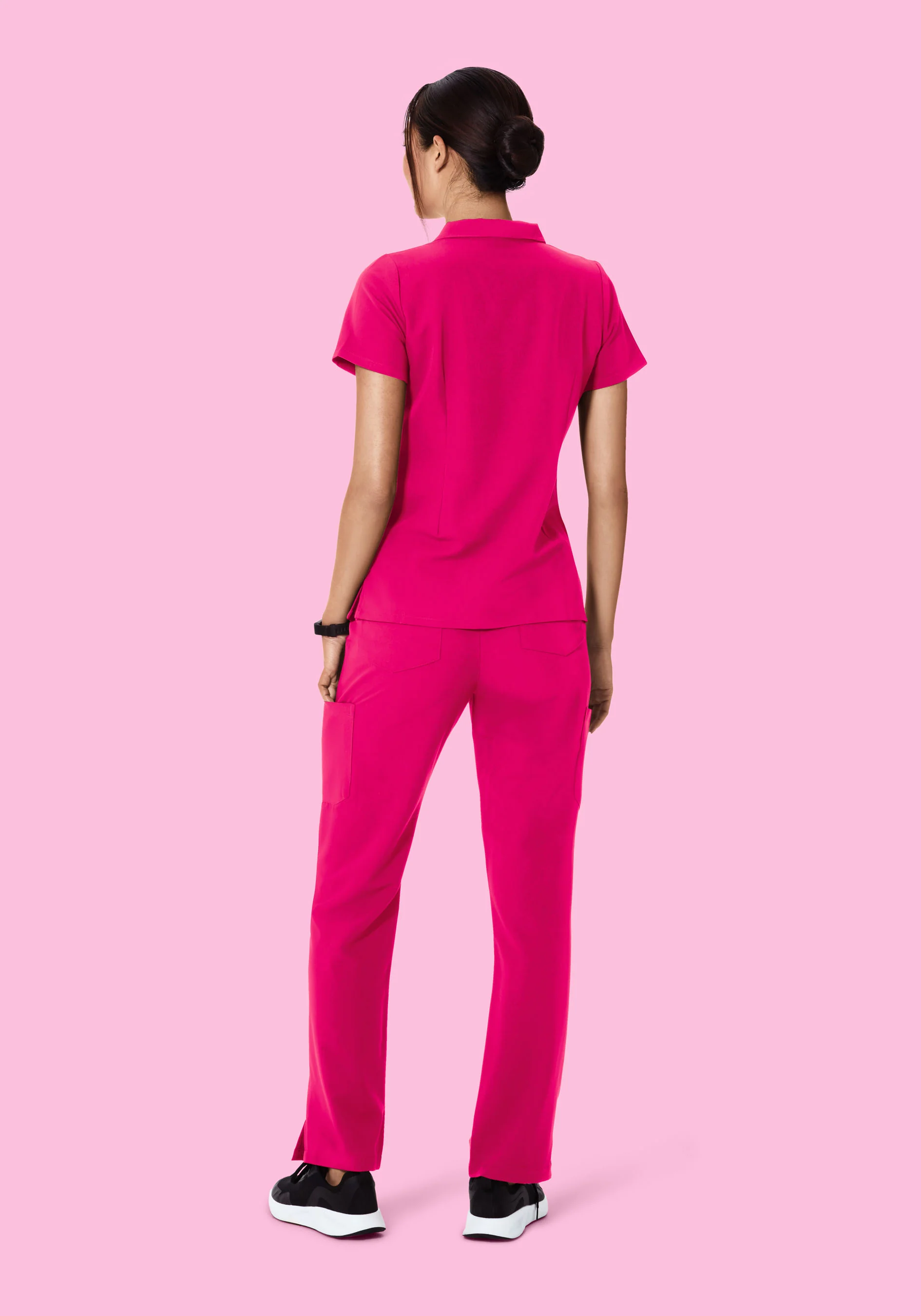 High Waisted Cargos Raspberry - Image 4