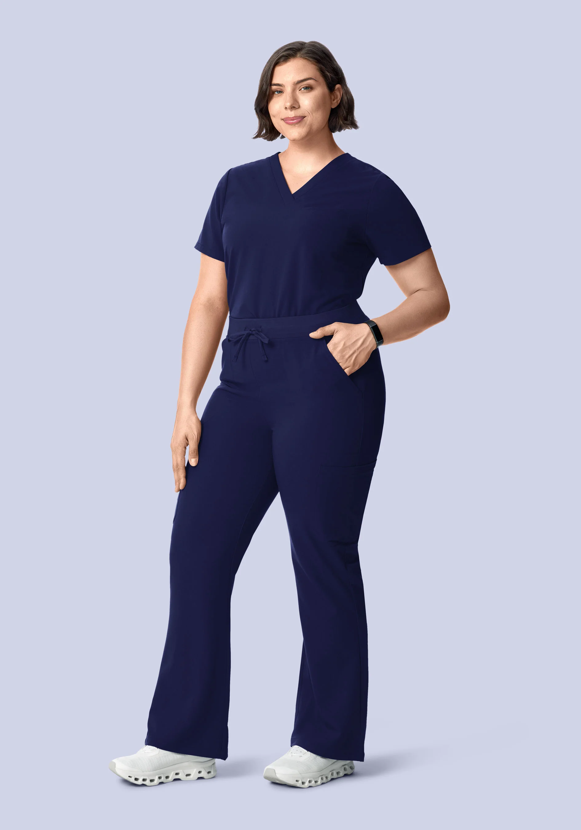 High Waisted Flares Navy - Image 5