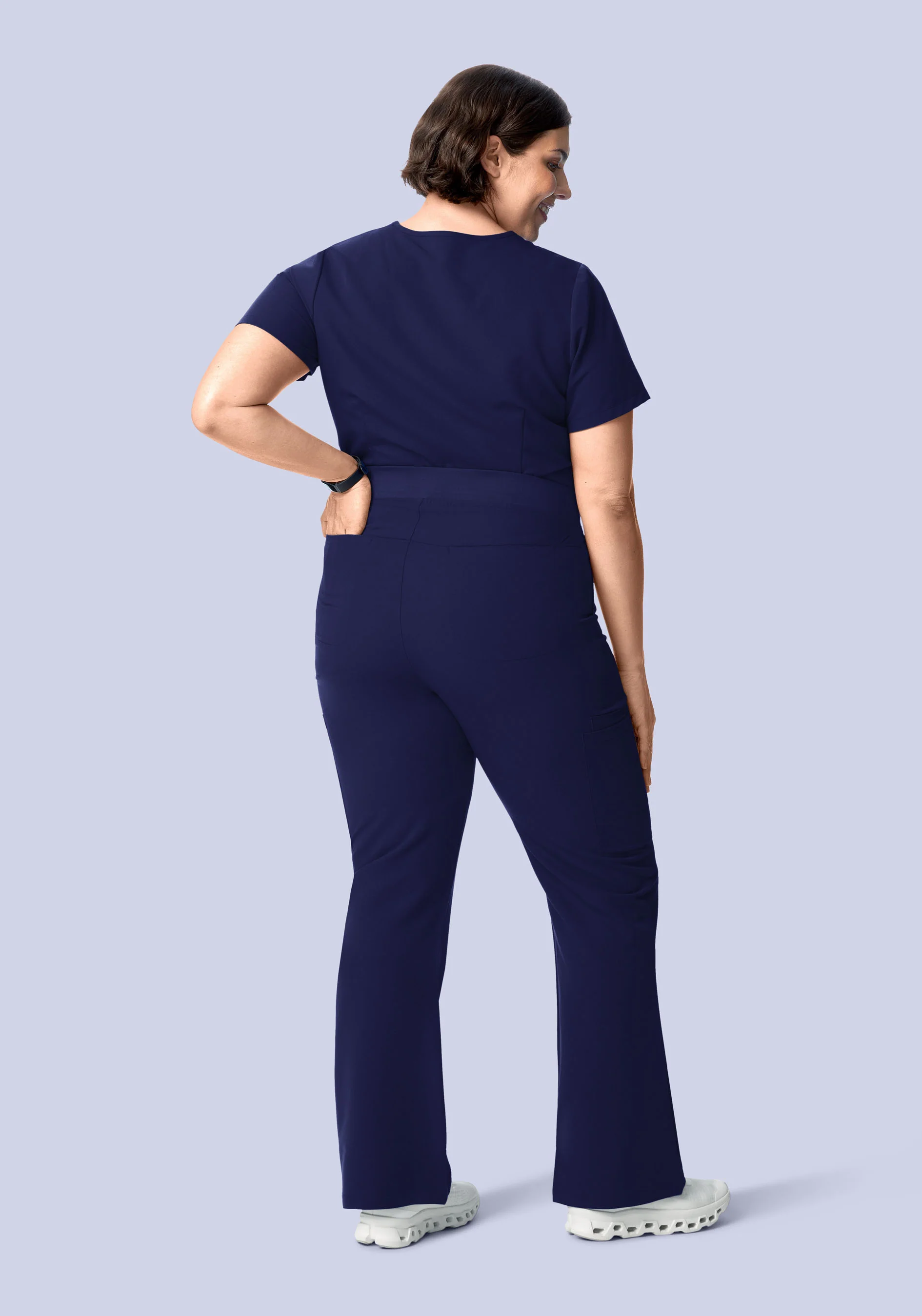High Waisted Flares Navy - Image 7