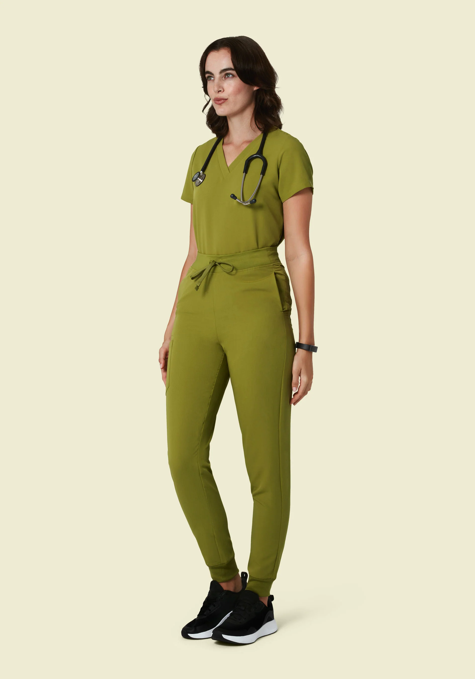 High Waisted Joggers Avocado - Image 6