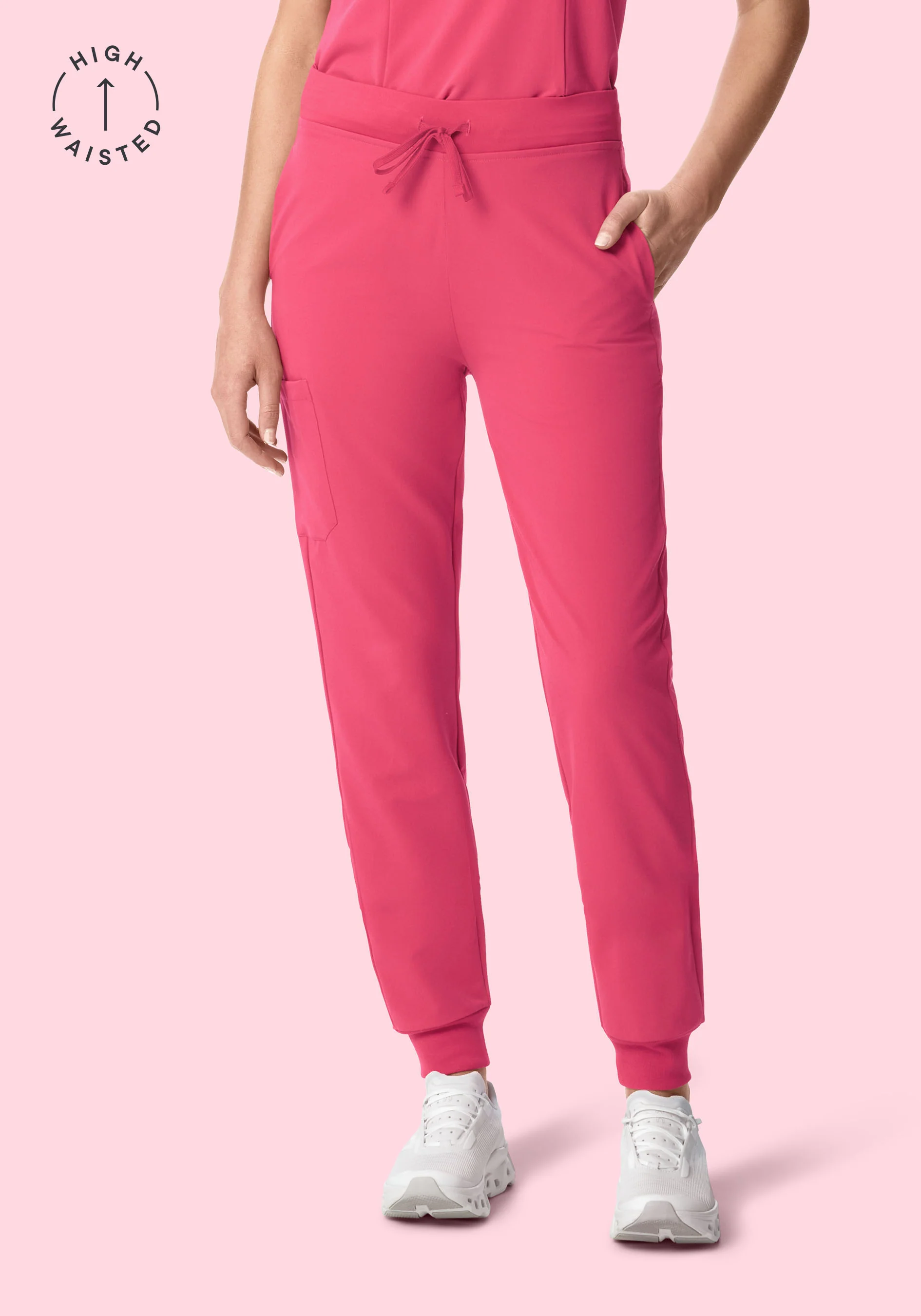 High Waisted Joggers Carmine