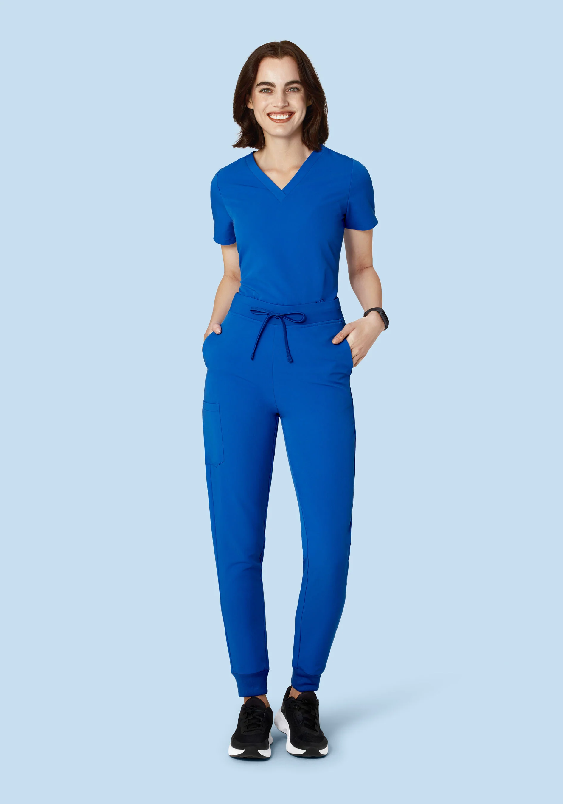 High Waisted Joggers Cobalt - Image 2