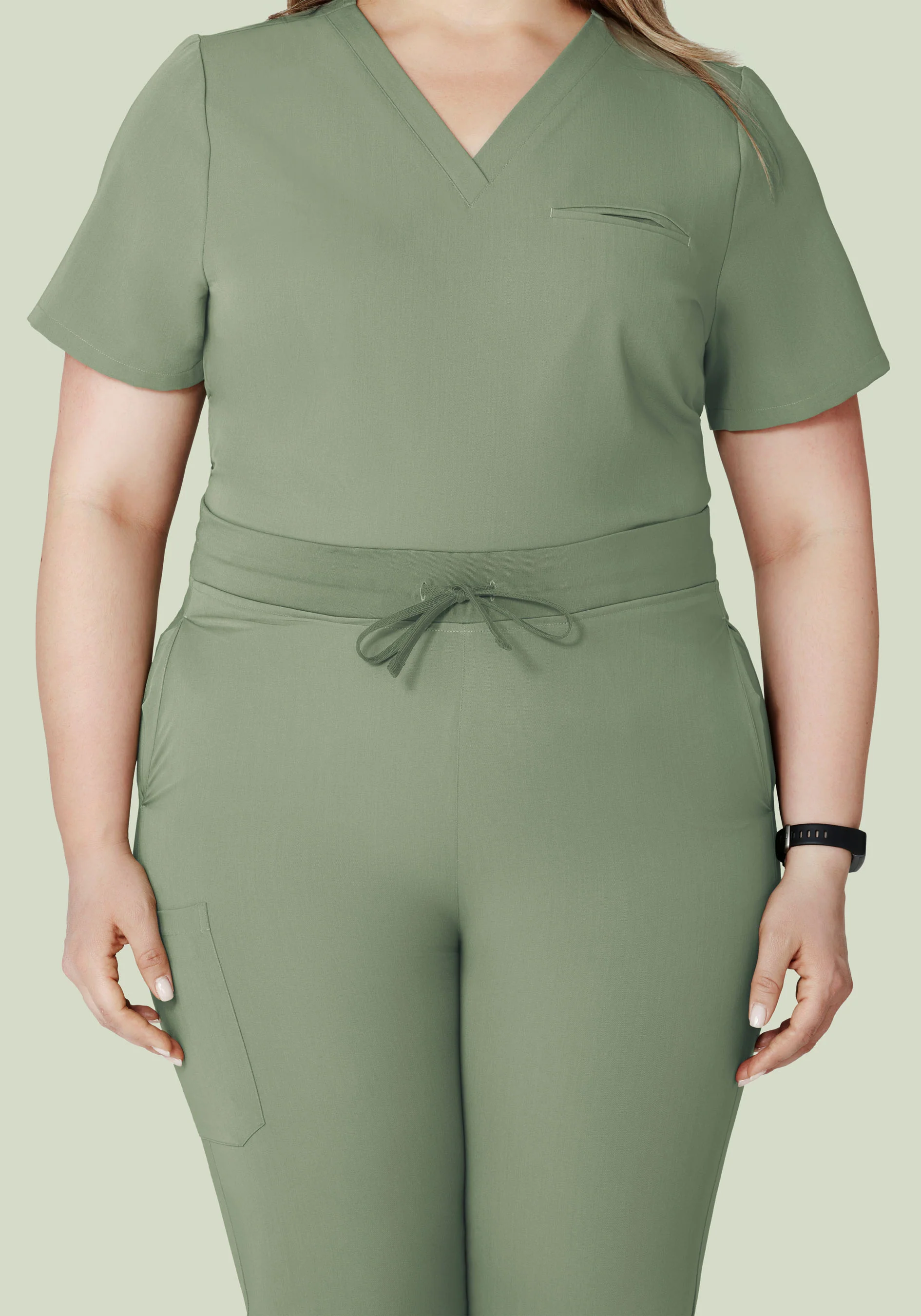 High Waisted Joggers Cool Sage - Image 7