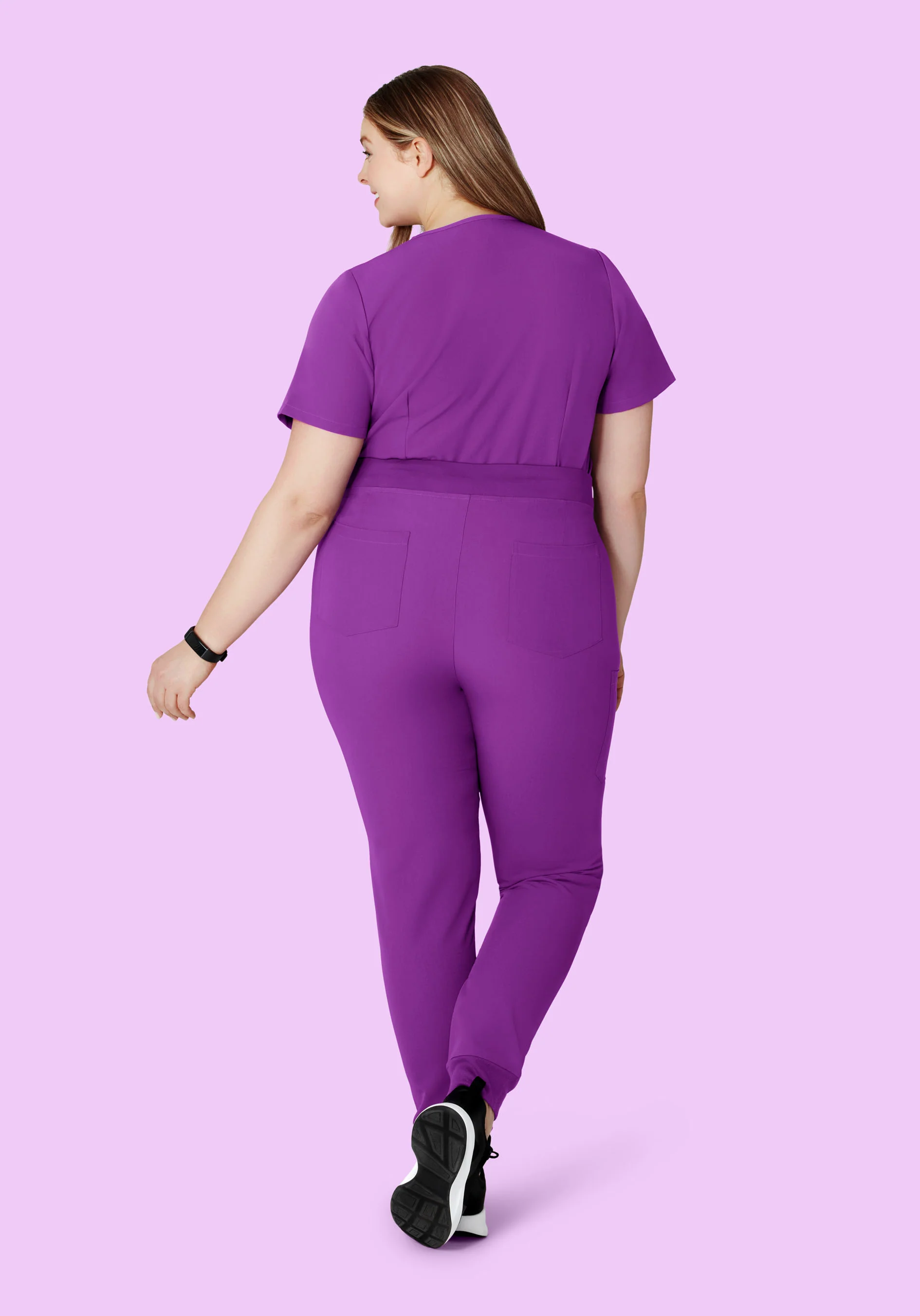 High Waisted Joggers Cyber Grape - Image 9