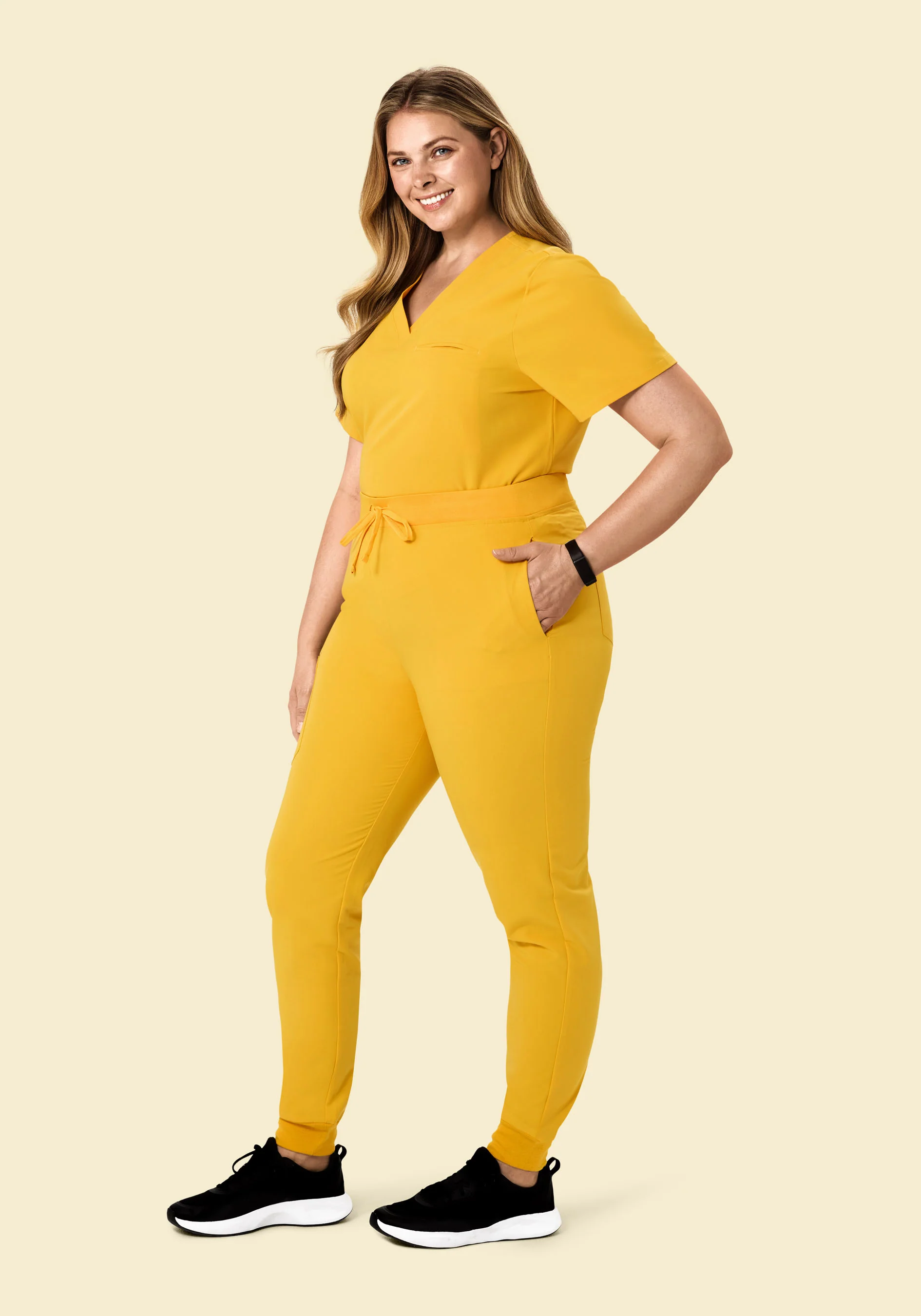 High Waisted Joggers Dijon - Image 8
