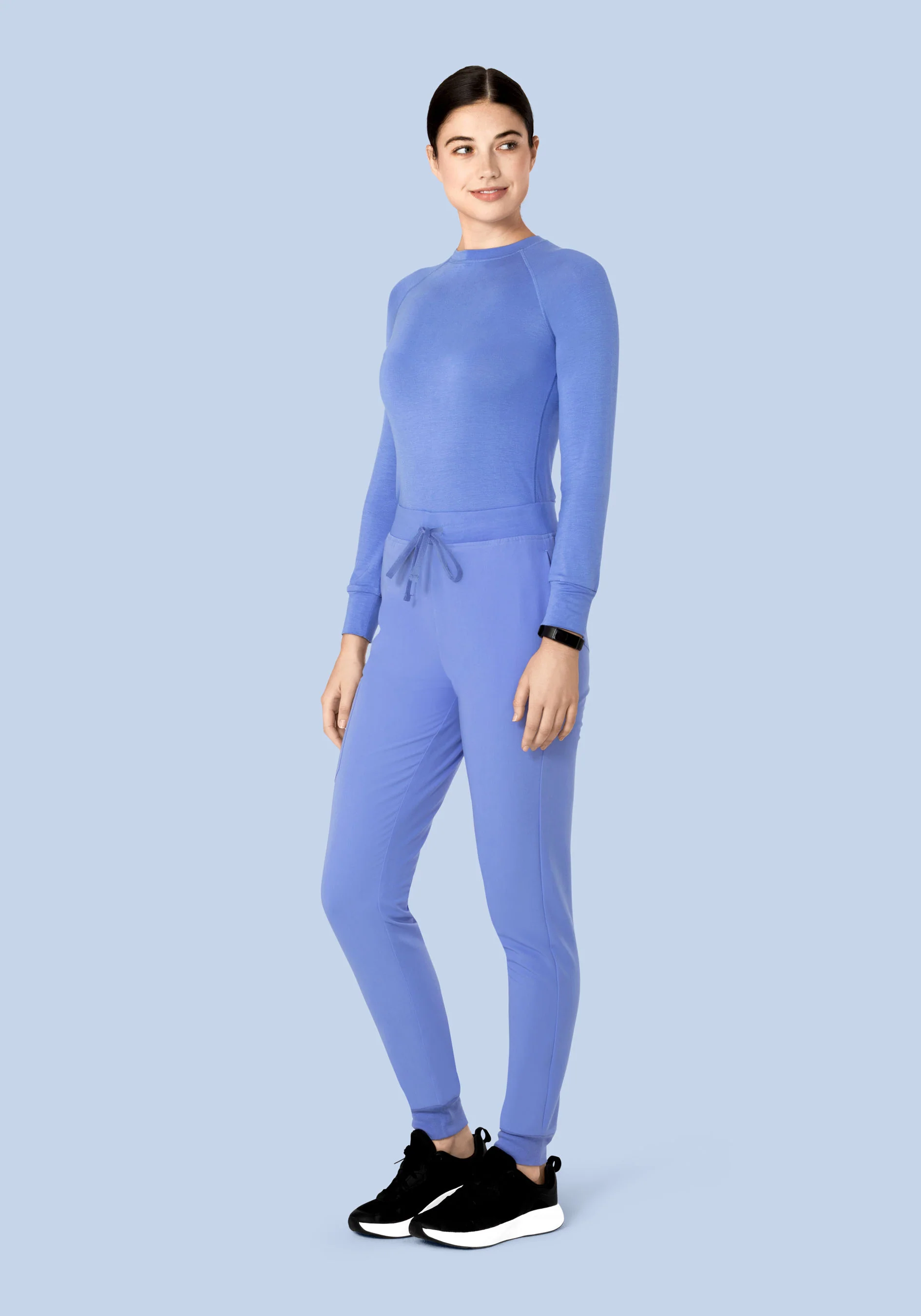 High Waisted Joggers French Blue - Image 2