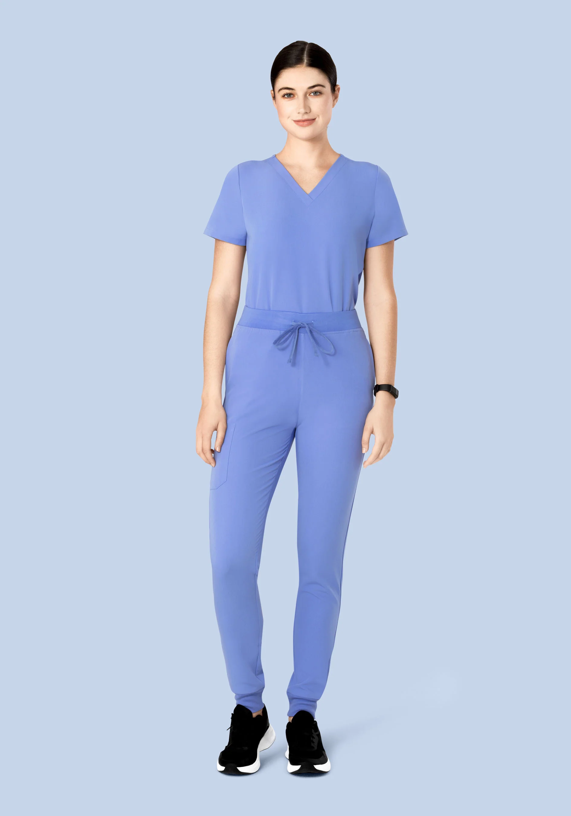 High Waisted Joggers French Blue - Image 4