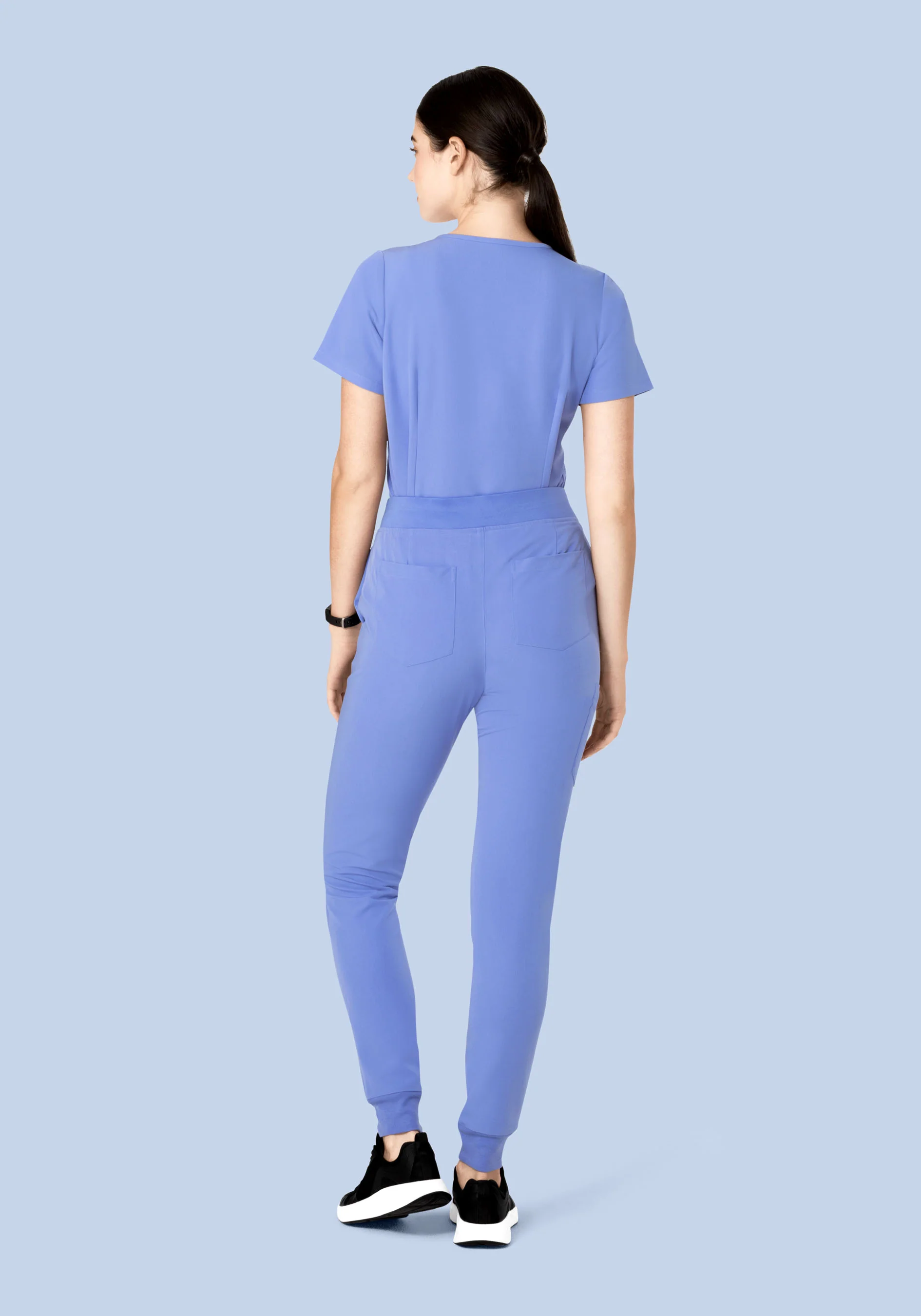 High Waisted Joggers French Blue - Image 6